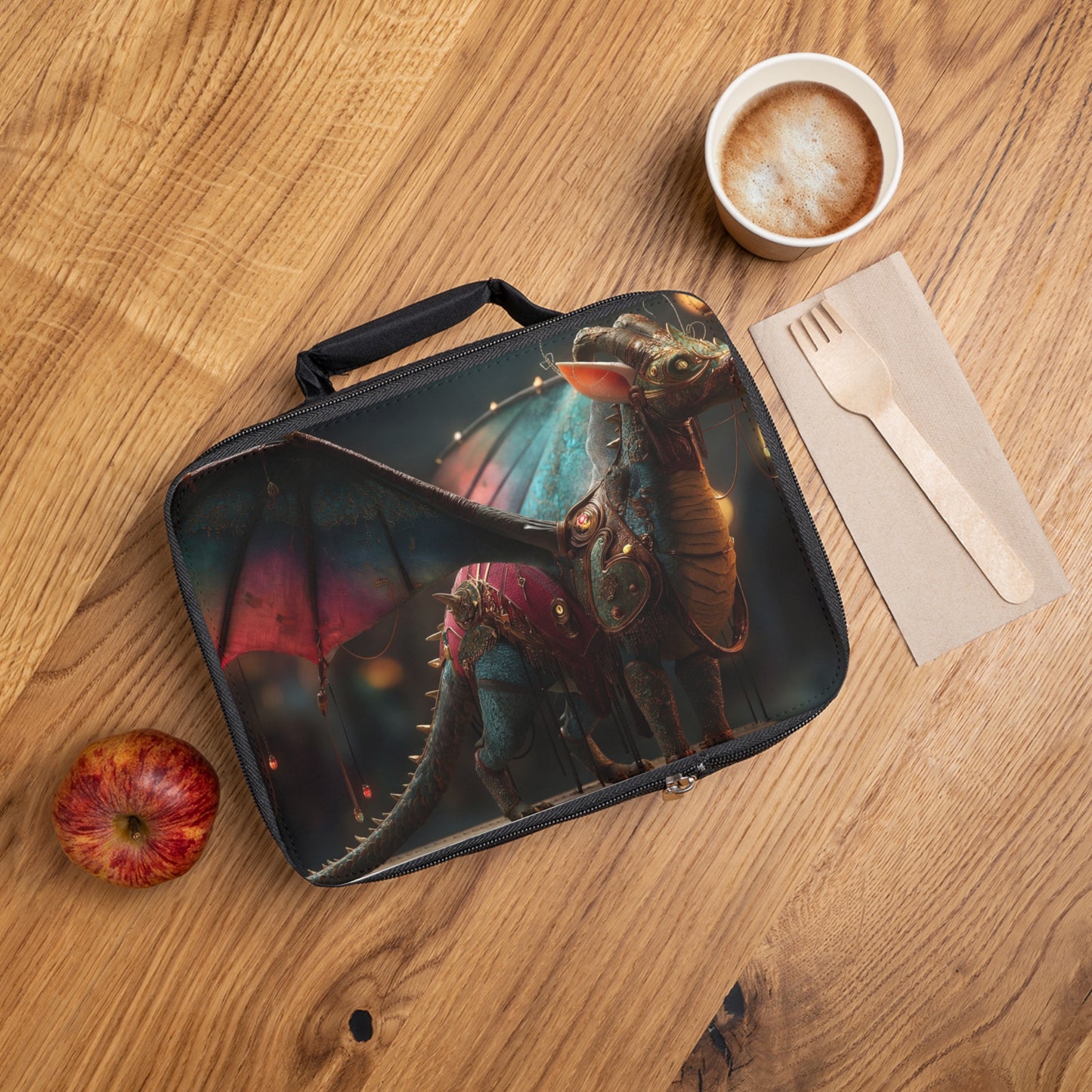 Celestial Dragon Lunch Bag – Twilight Parade of Wings and Lanterns