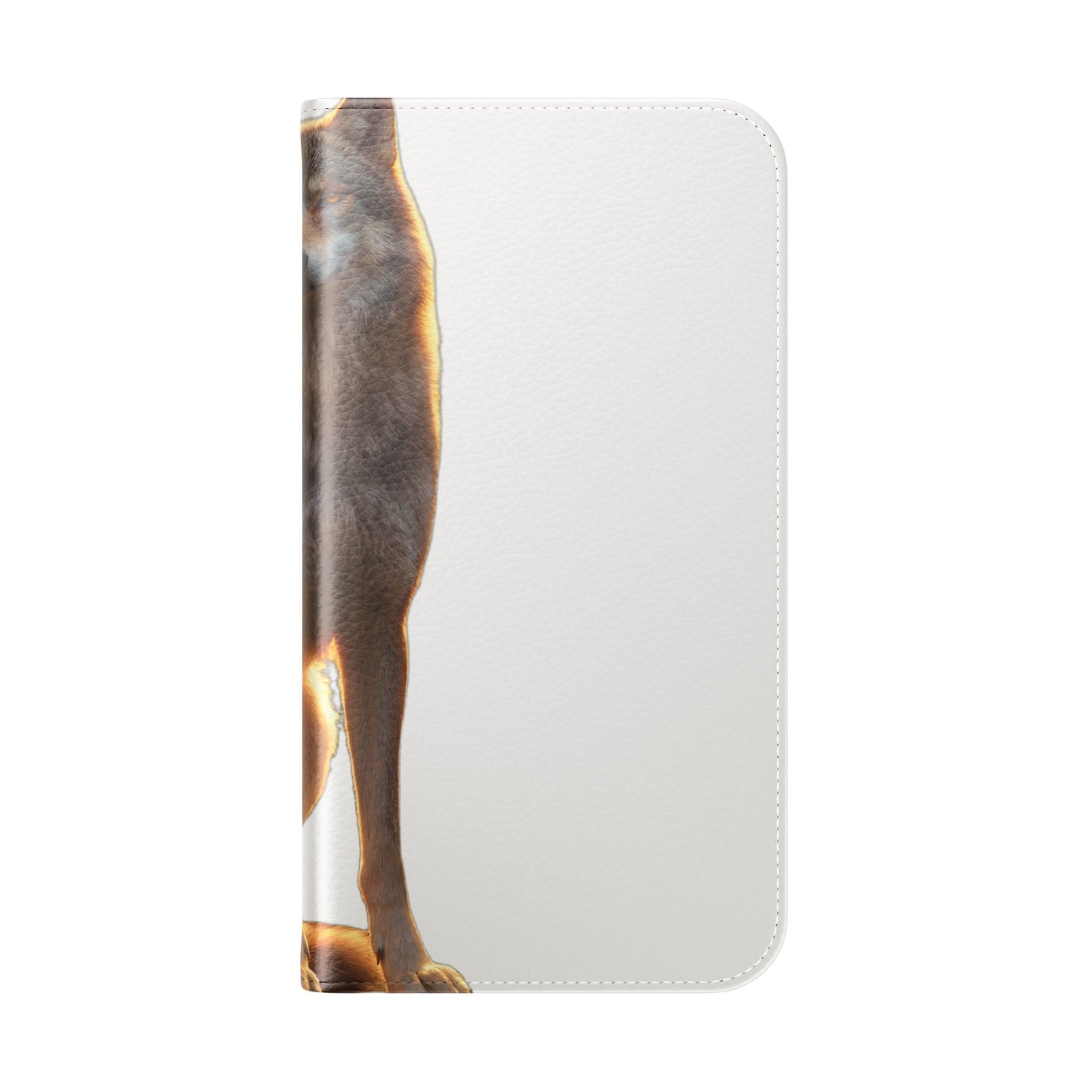 Sunlit Wolf Flip Cases – Golden Hour Sentinel Portrait