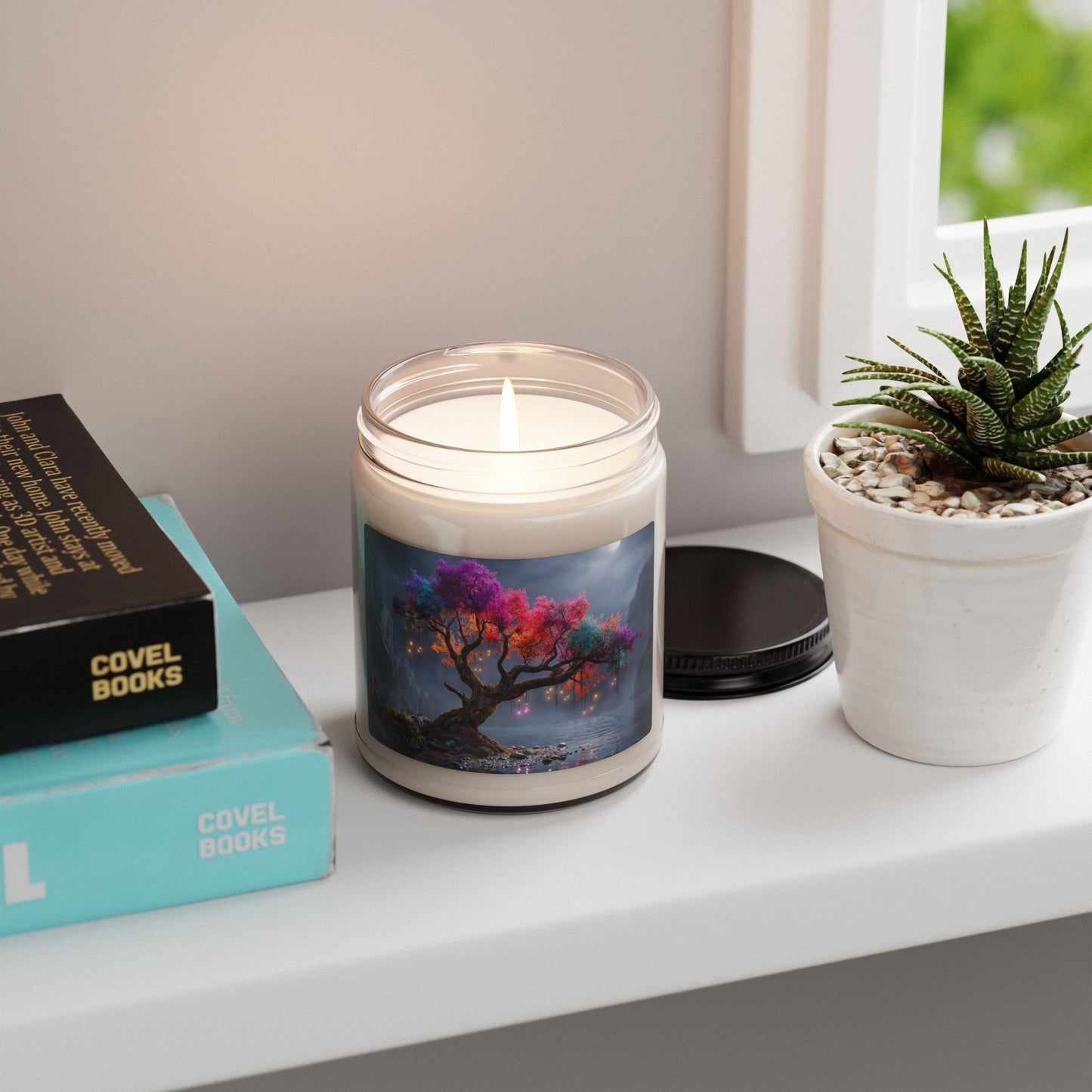 Chromatic Dream Tree Scented Soy Candle, 9oz – Whispers of Twilight’s Rainbow Grove
