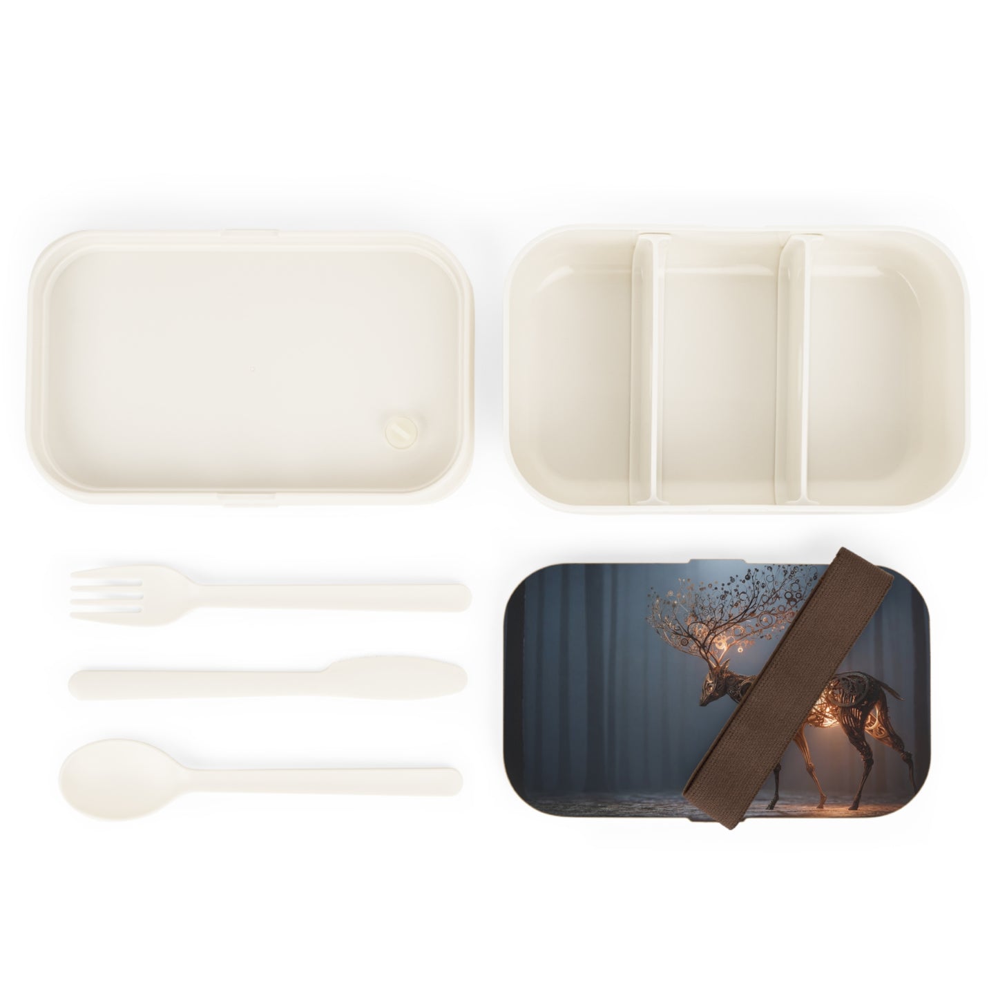 Steampunk Deer Bento Lunch Box – Gilded Gearheart in the Mist