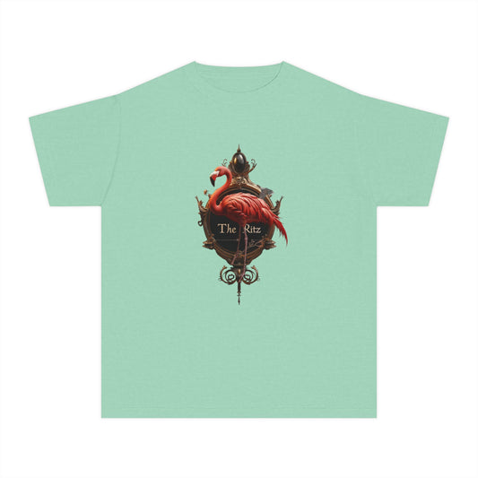 Crimson Flamingo Baroque Frame Youth Midweight Tee – The Ritz Velvet Signage