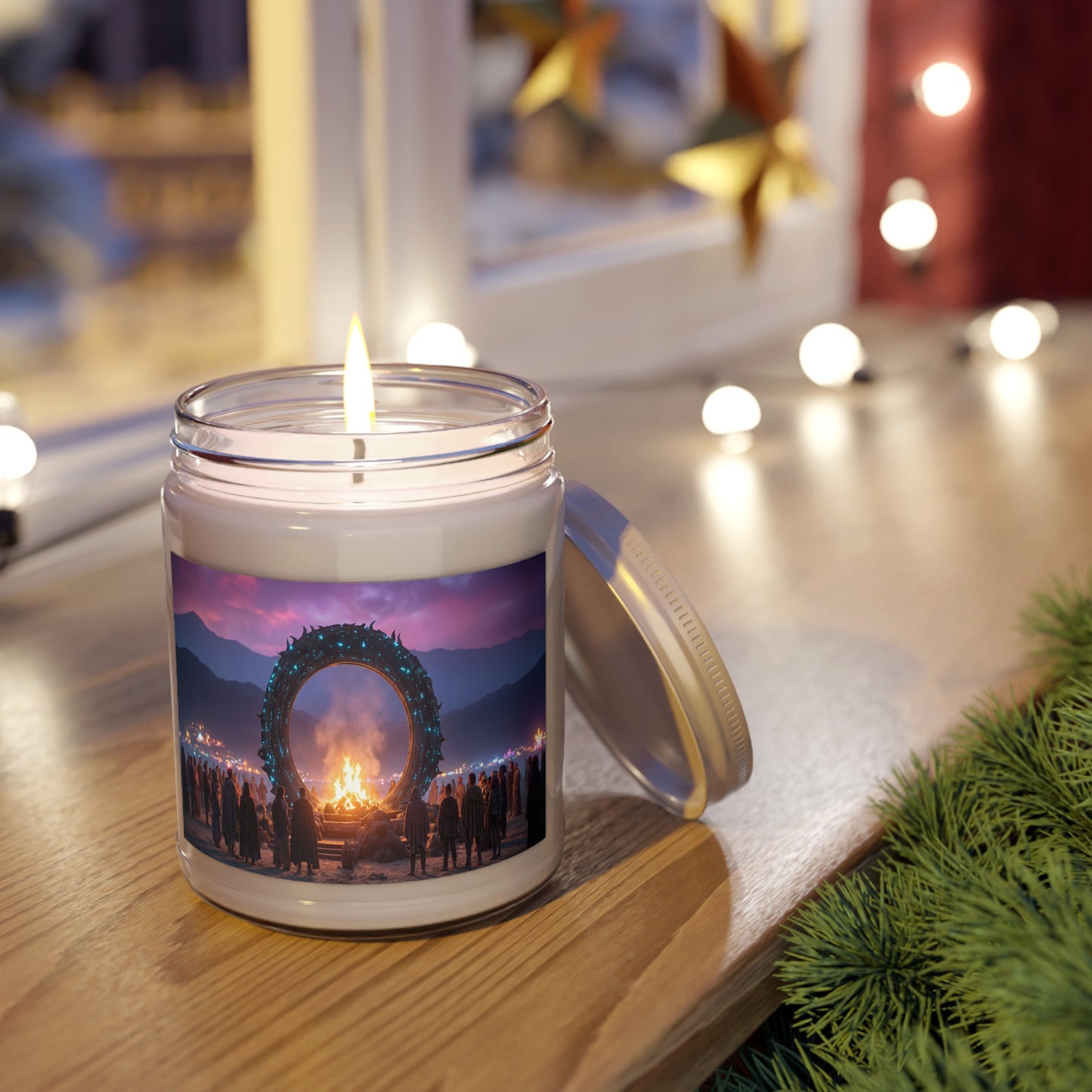 Celestial Portal Scented Soy Candles with White Lid, 9oz – Twilight Ceremony Glow