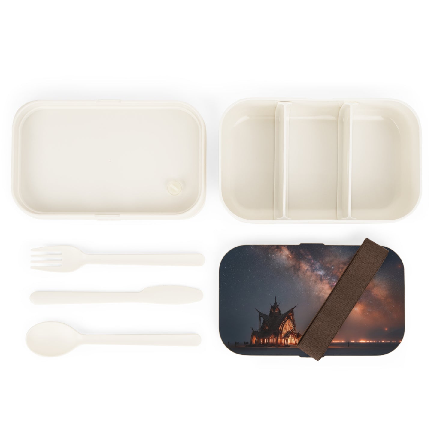 Celestial Chapel Bento Lunch Box – Milky Way Reverie Under Starlight