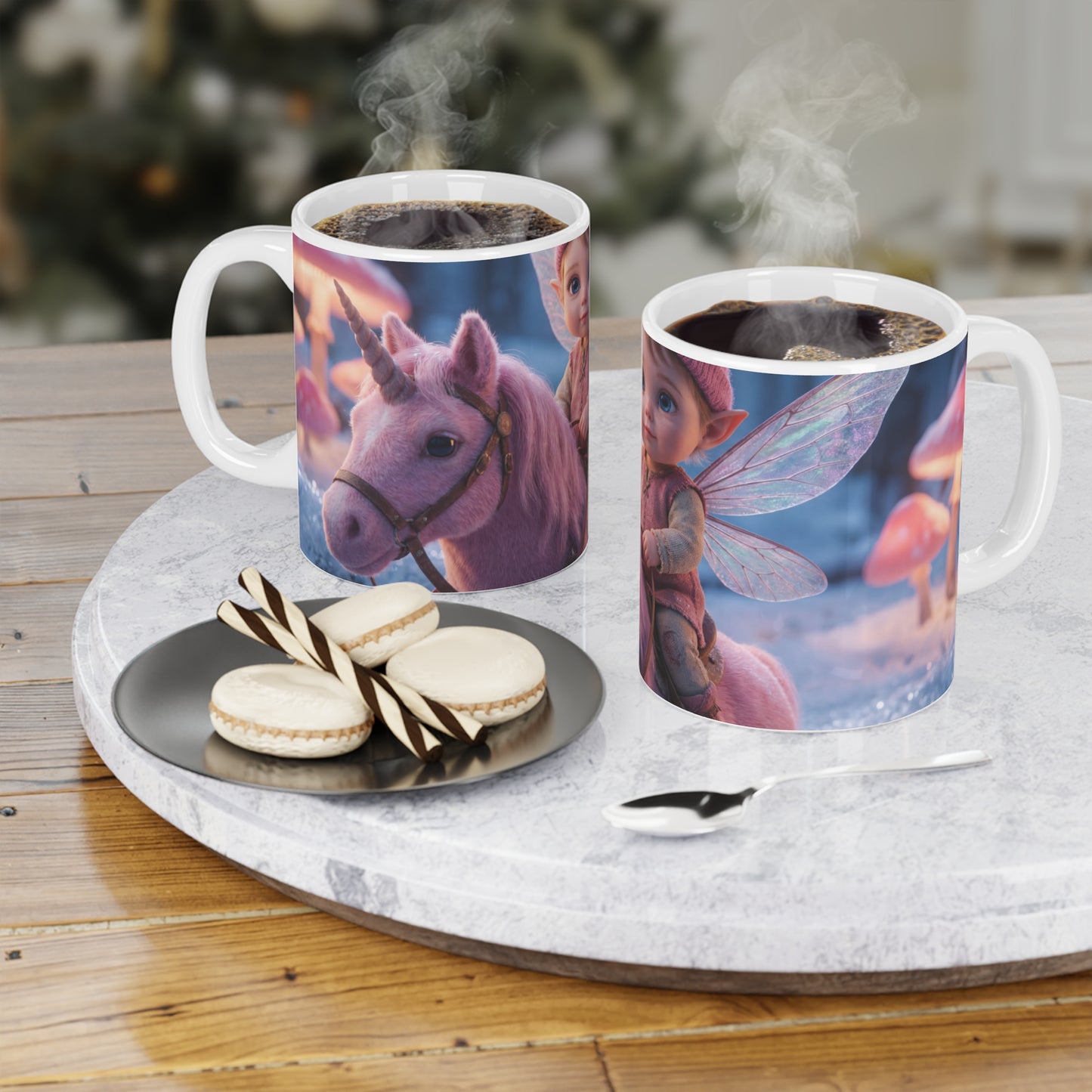 Snow Unicorn Rider Ceramic Mugs (11oz\15oz\20oz) – Winter Faerie’s Quiet Ride
