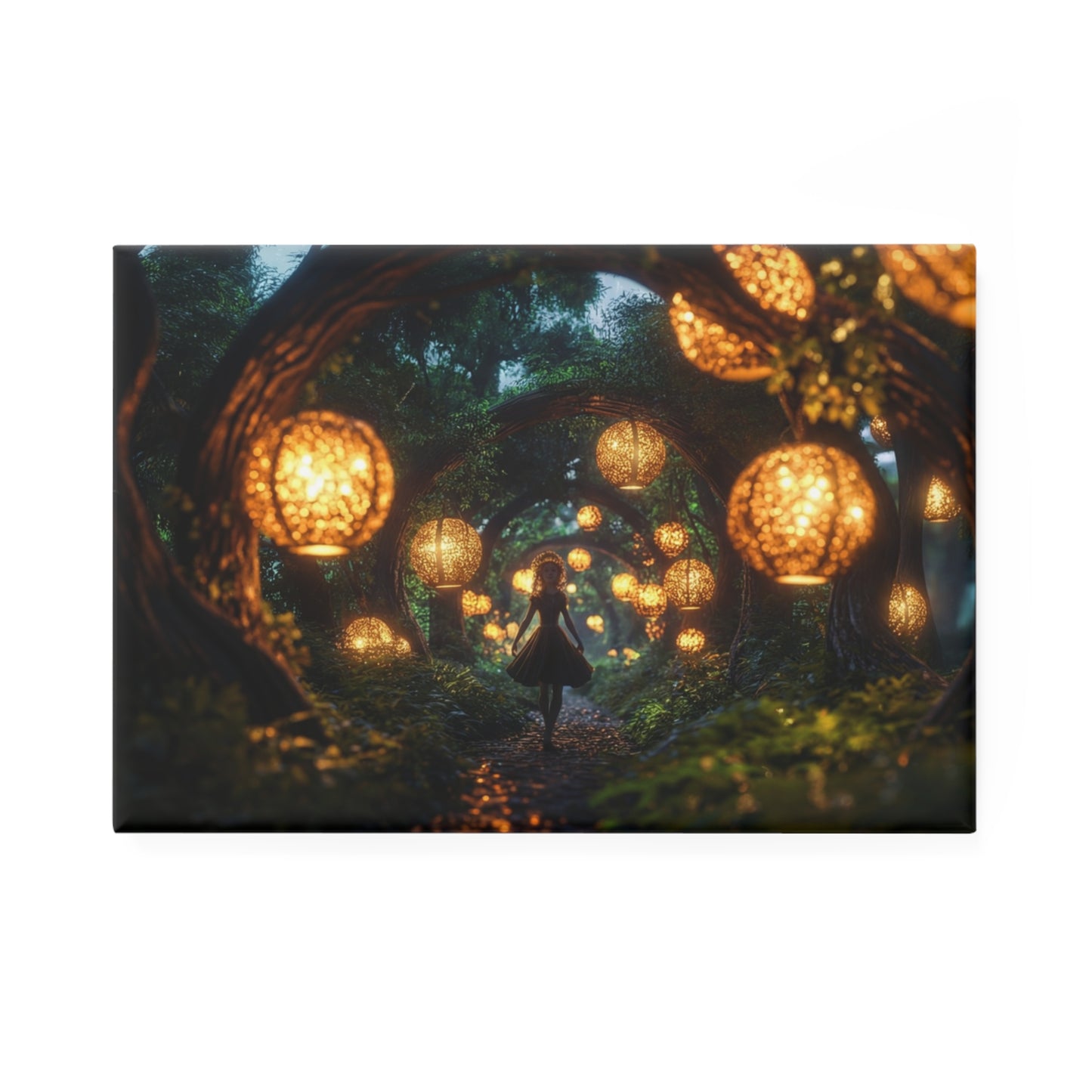 Lumina Path Button Magnet, Rectangle (1 & 10 pcs) – Whispers of the Glowing Grove