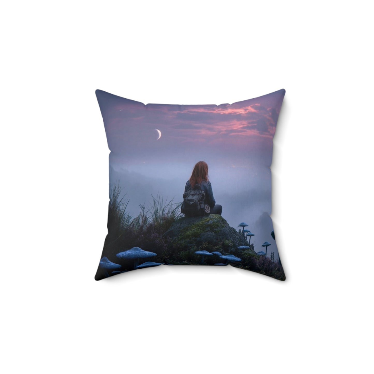 Moonlit Sentinel Pillow – Dreamer’s Twilight Vista