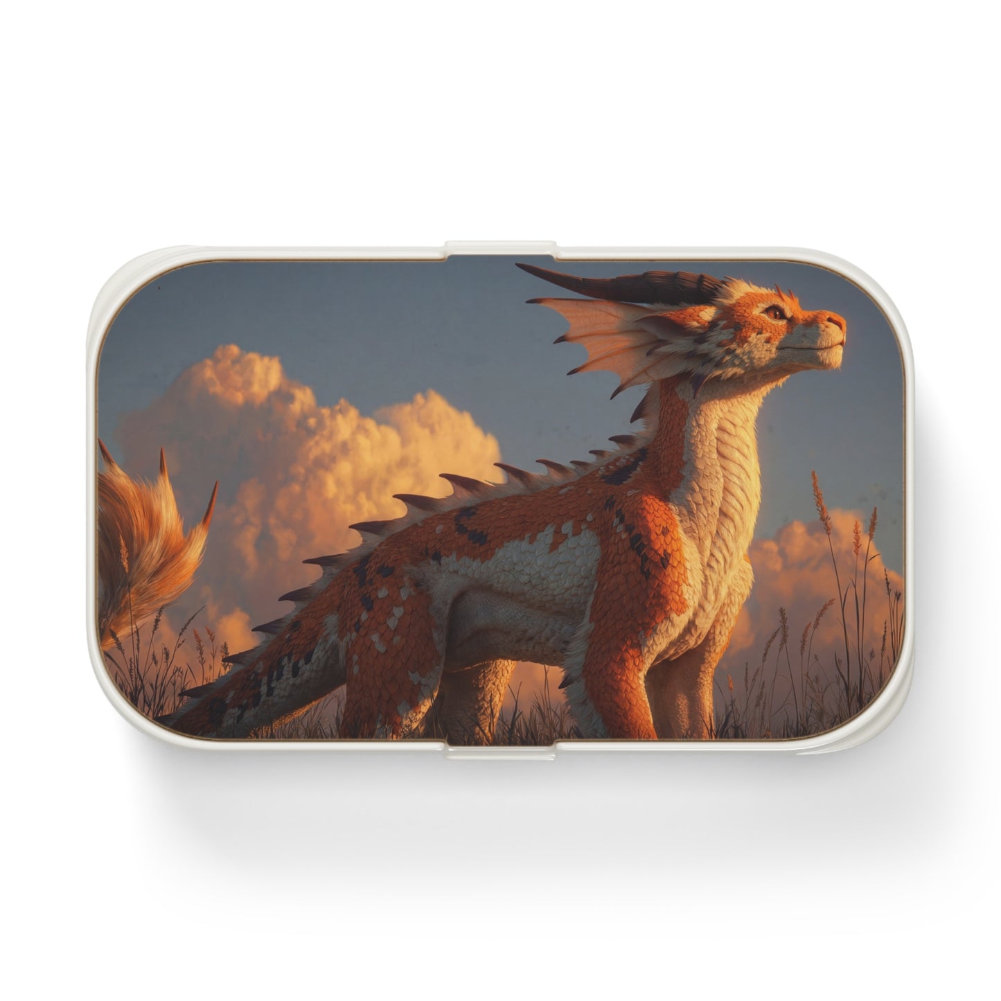 Sunset Dragon Bento Lunch Box – Golden Hour Guardian