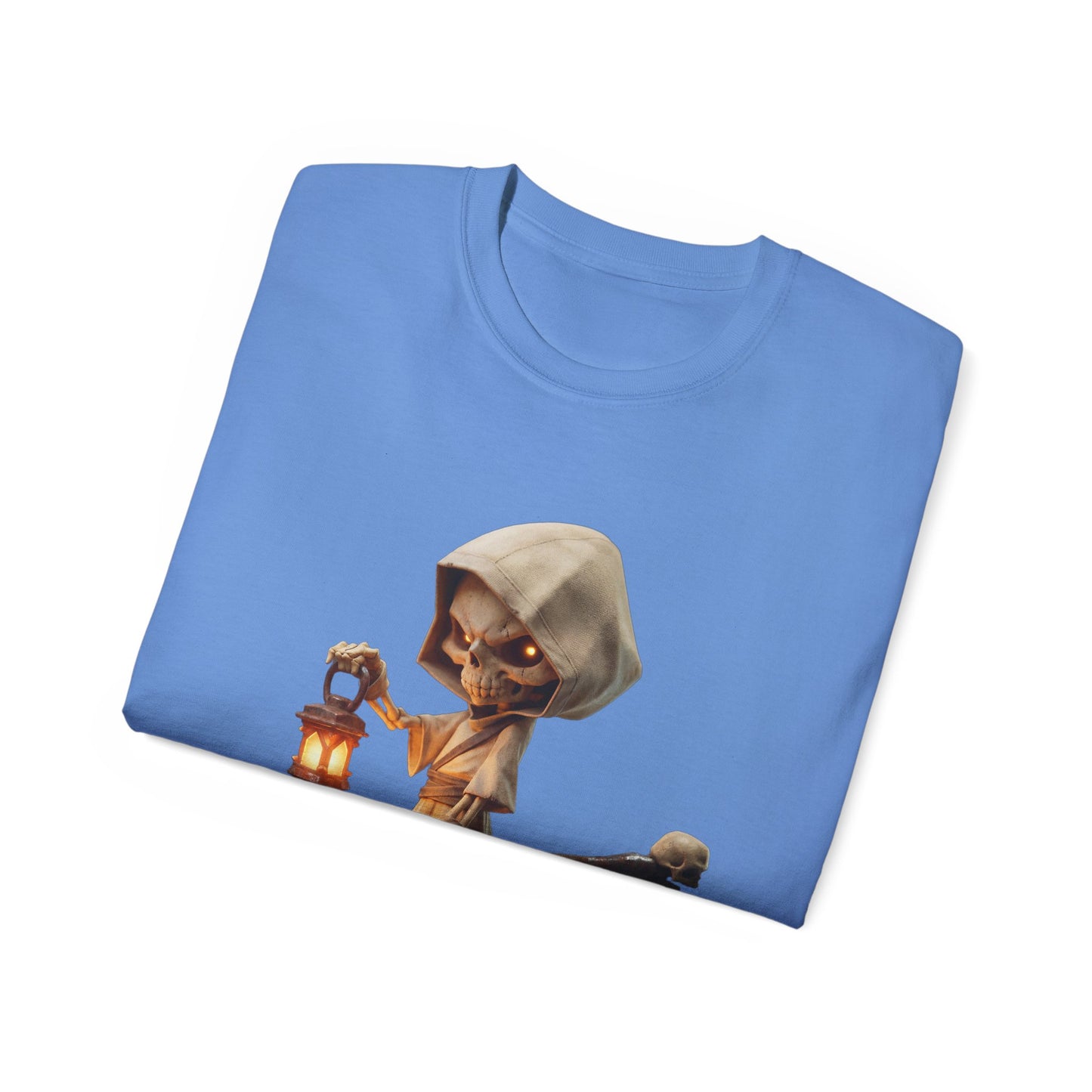 Lantern Bearer Unisex Ultra Cotton Tee – Hooded Sentinel with Scythe