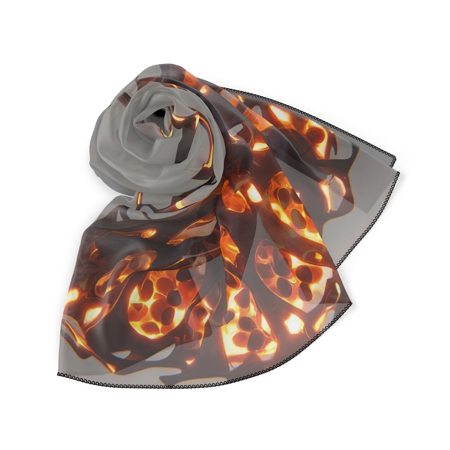 Luminous Spiral Woman Poly Scarf – Inner Fire, Outer Grace