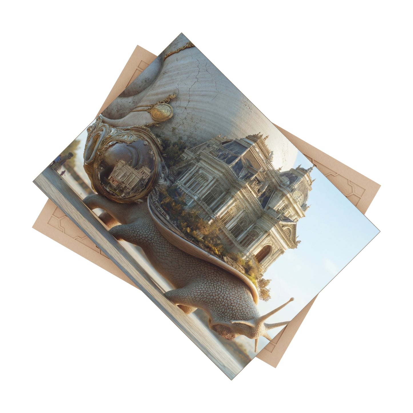 Grand Palace Snail Ceramic Photo Tile – Slow Travel Dreamscape