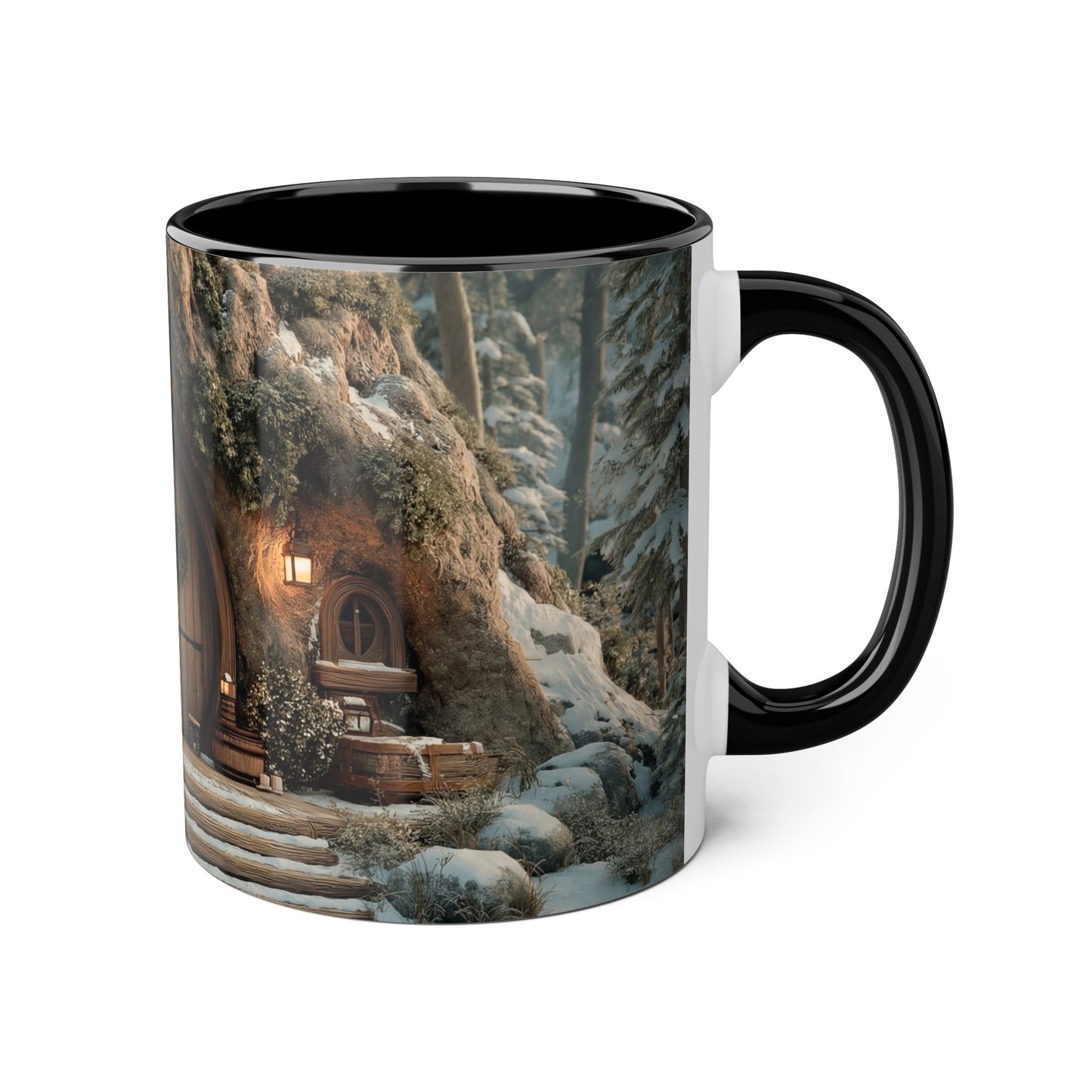 Hobbit Hill Accent Mugs, 11oz – Snow-Kissed Stone Doorway