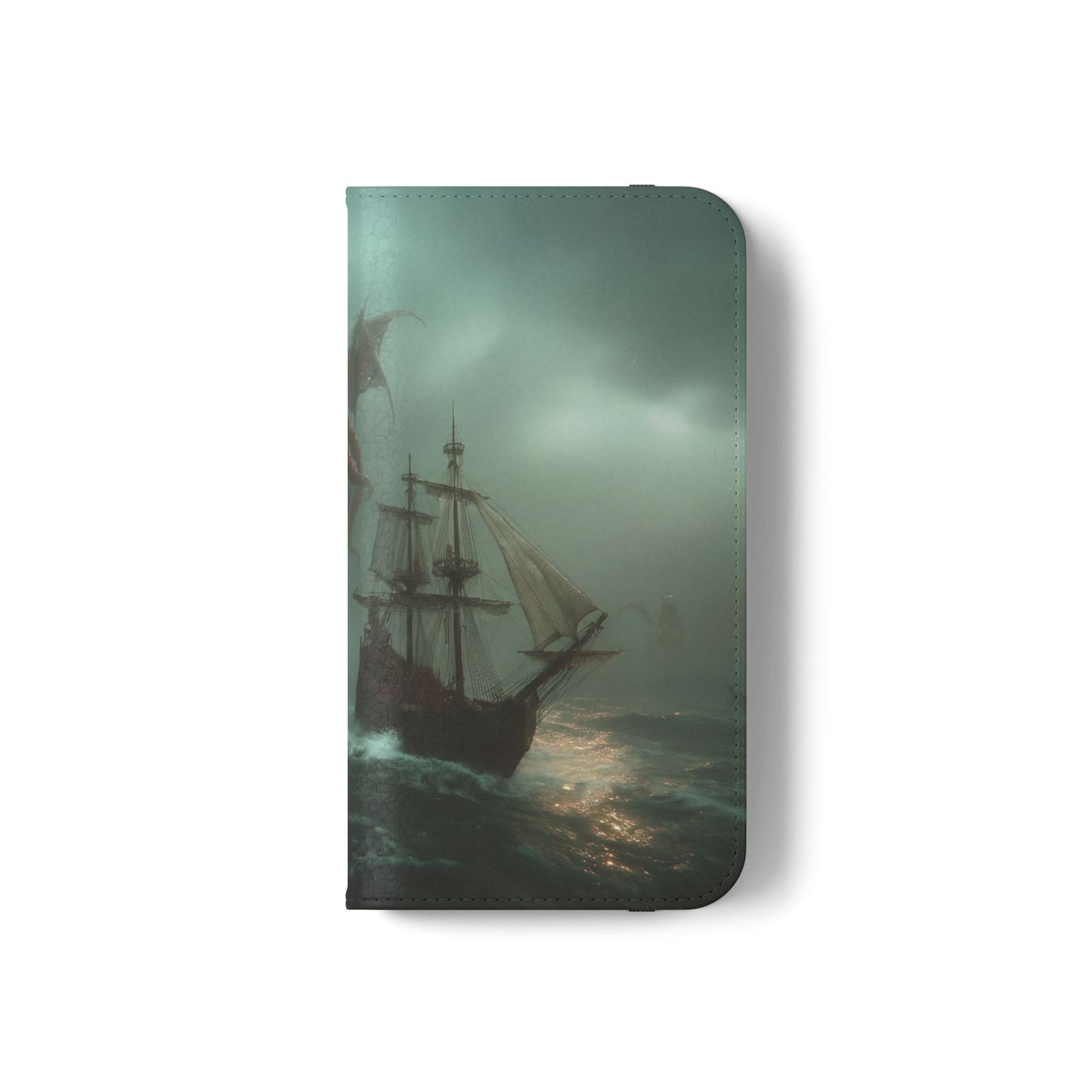 Leviathan Dragon Flip Cases – Crimson Sentinel at Sea