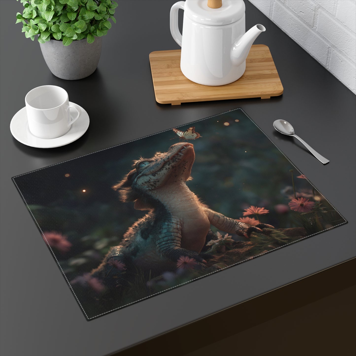 Gentle Crocodile Placemat – Twilight Butterfly Encounter