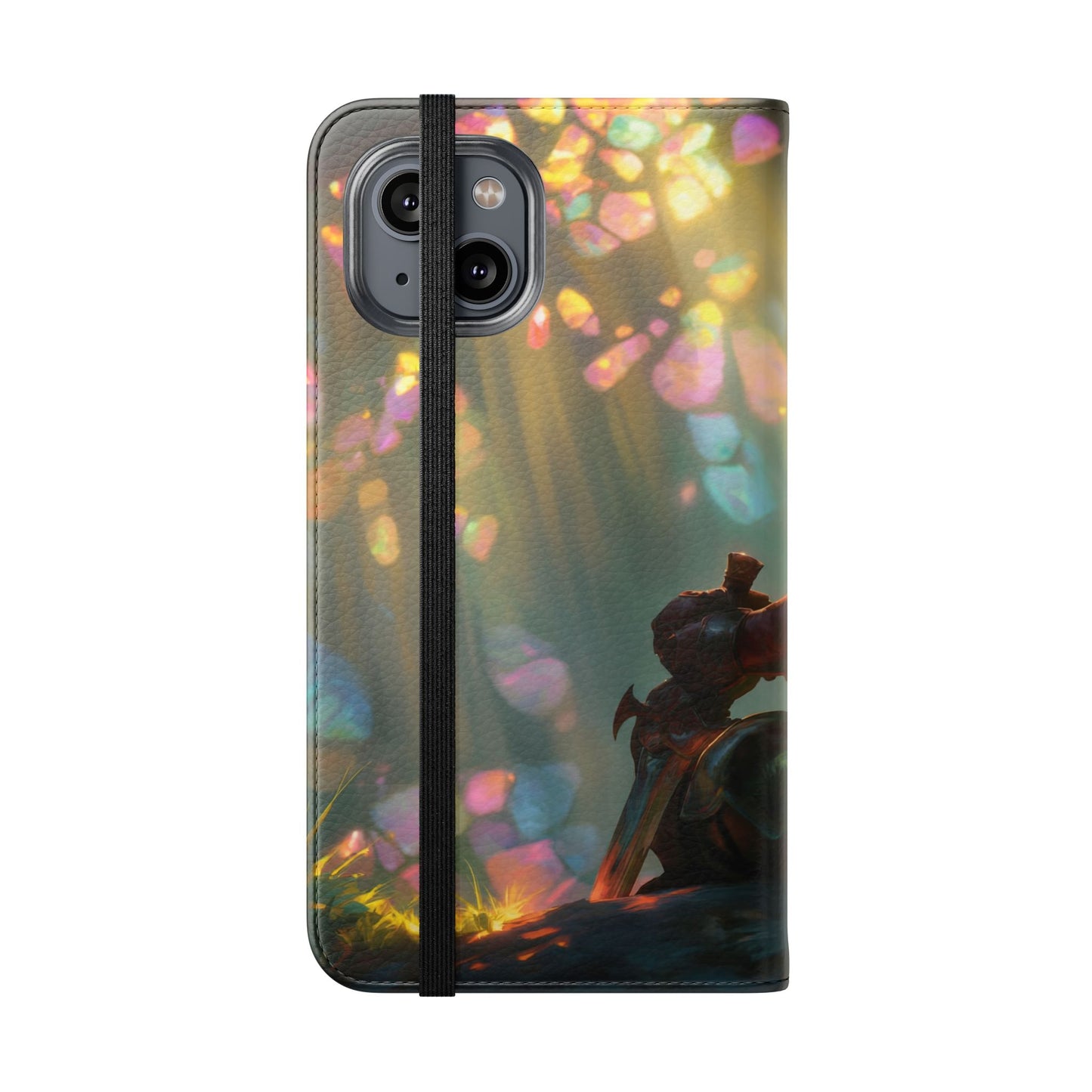 Crystal Grove Sentinel Flip Cases – Iridescent Forest Dawn Guardian
