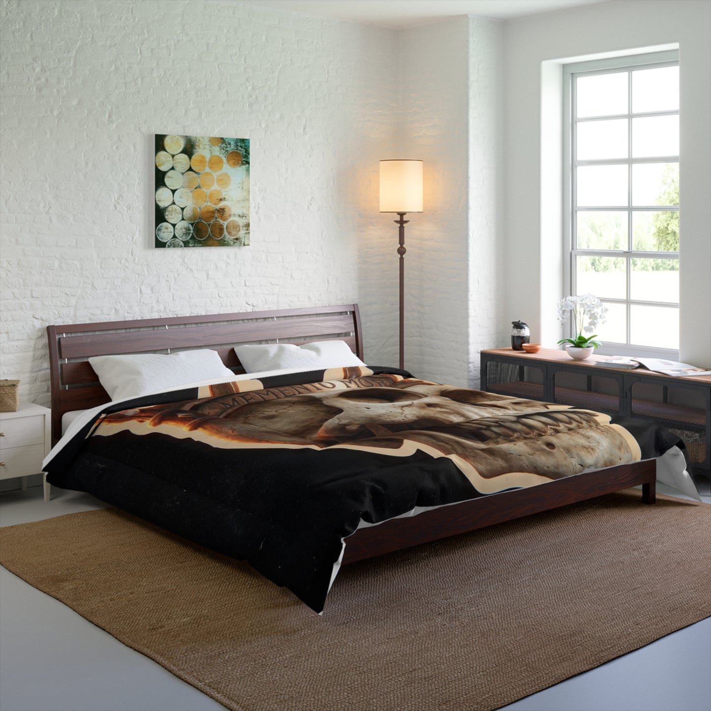 Crowned Skull Comforter – Memento Mori Twilight Regalia