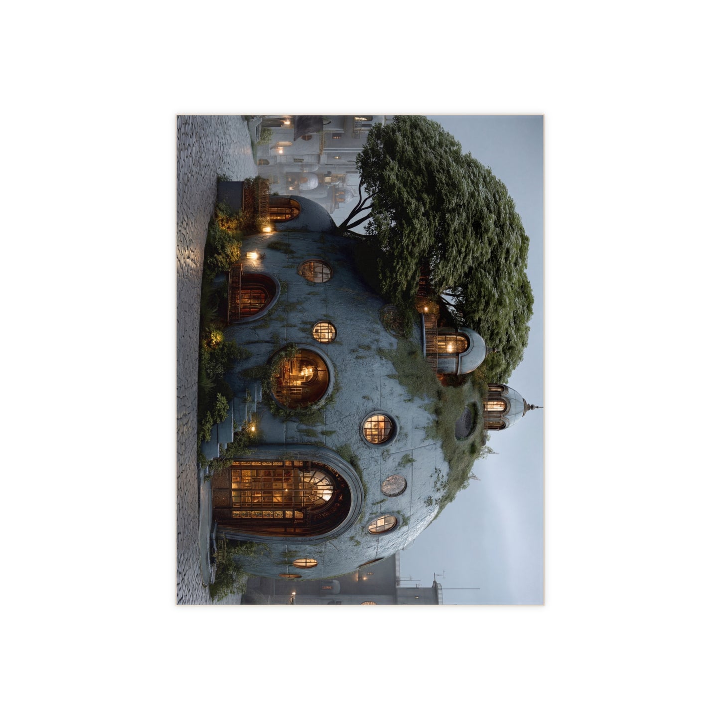 Treehouse Dome Ceramic Photo Tile – Whispers of a Living Skyhouse