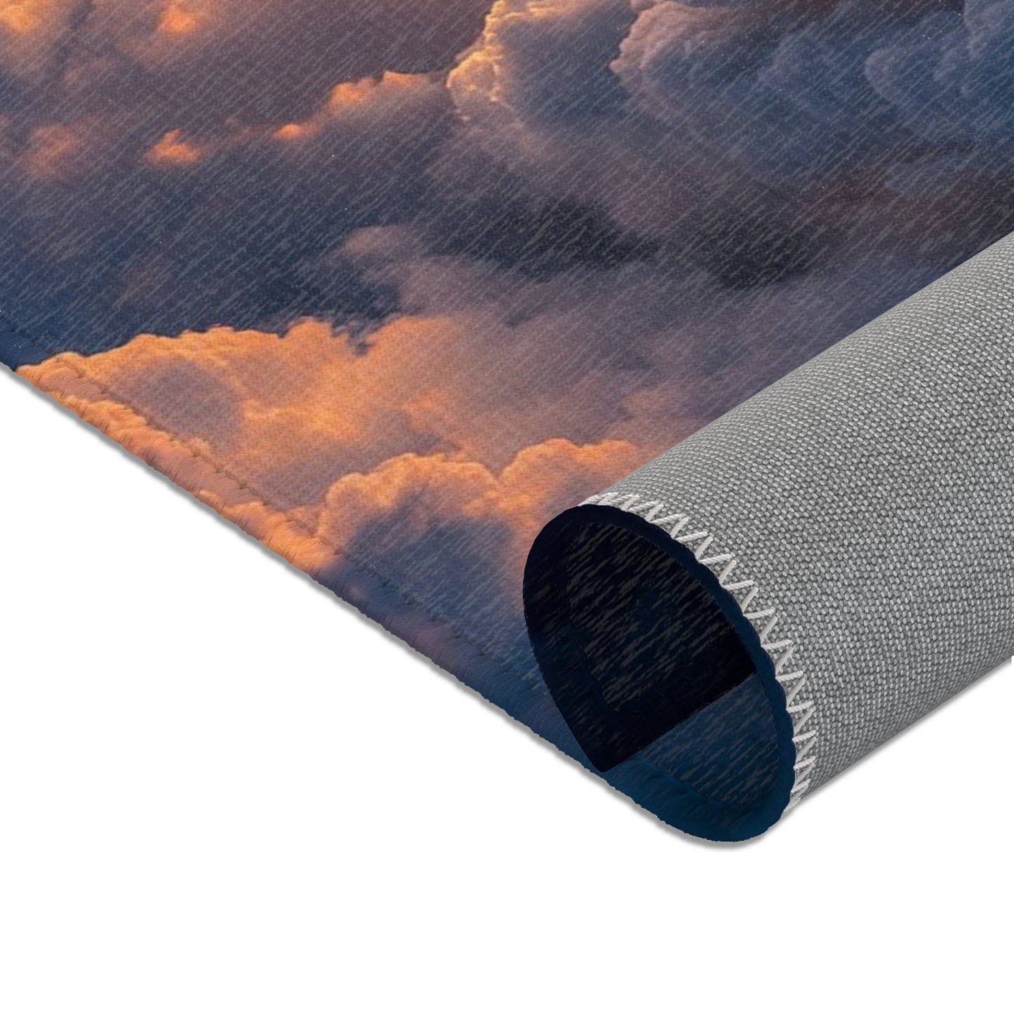 Rocket Ascension Area Rugs – Sunburst Through Clouds Launch Scene