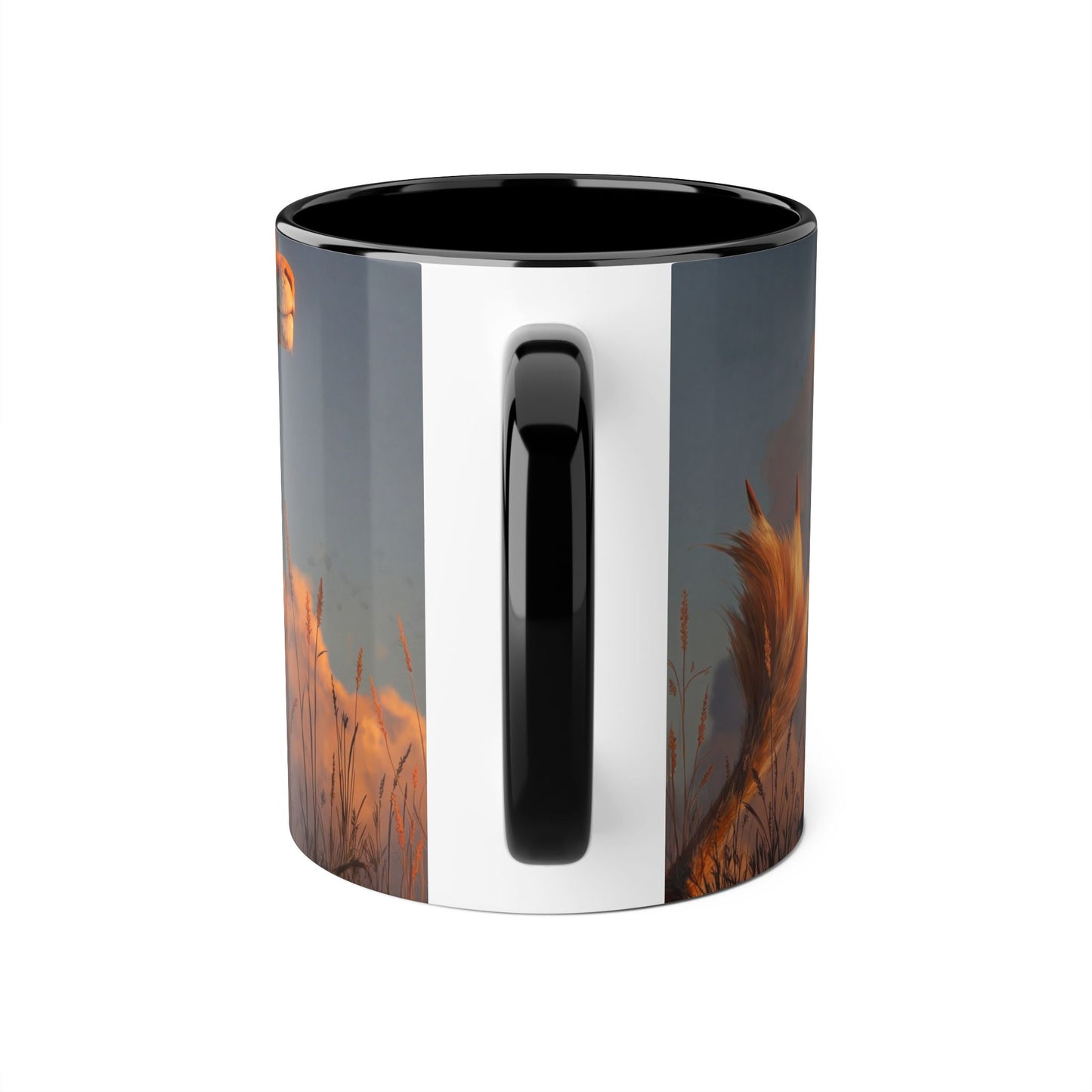 Golden Horizon Dragon Accent Mugs, 11oz – Sunset Skywatcher Companion