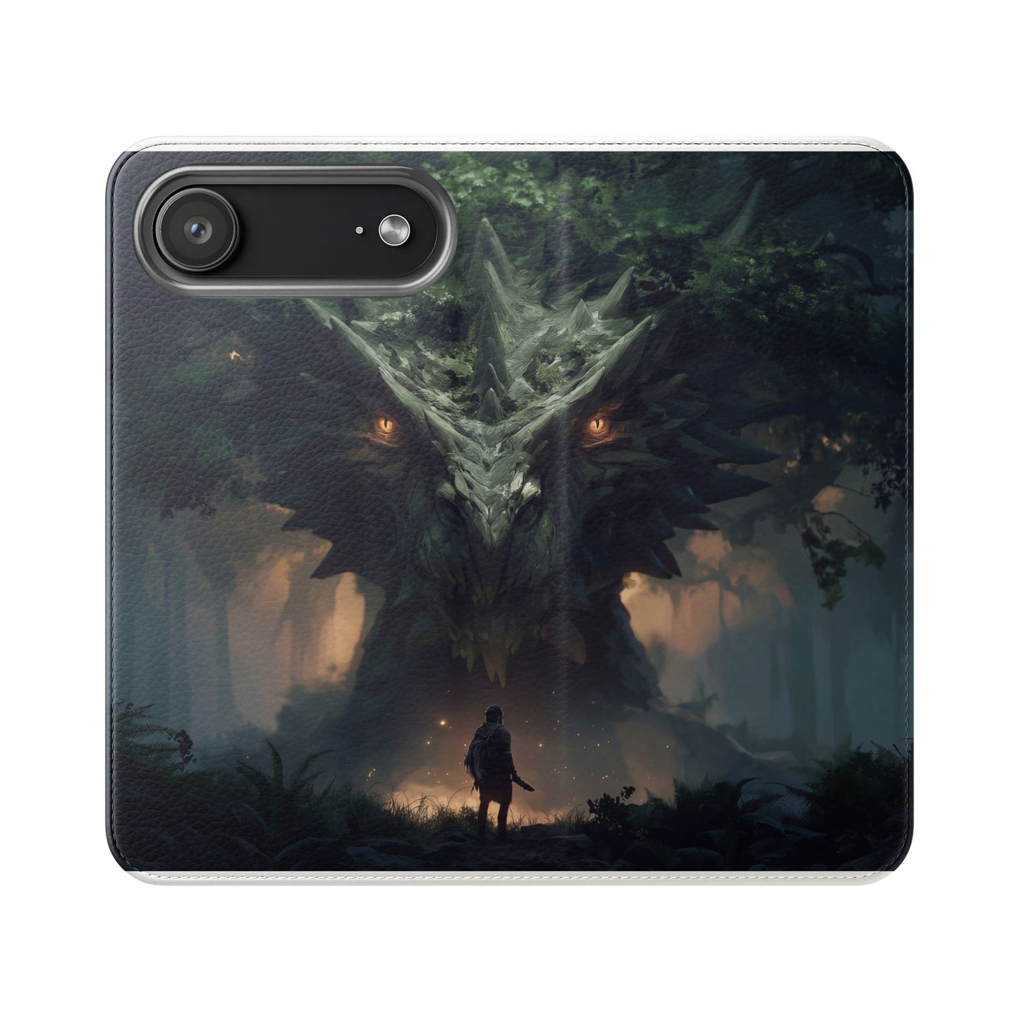 Guardian Beast Flip Cases – Moss-Clad Titan Facing the Wanderer