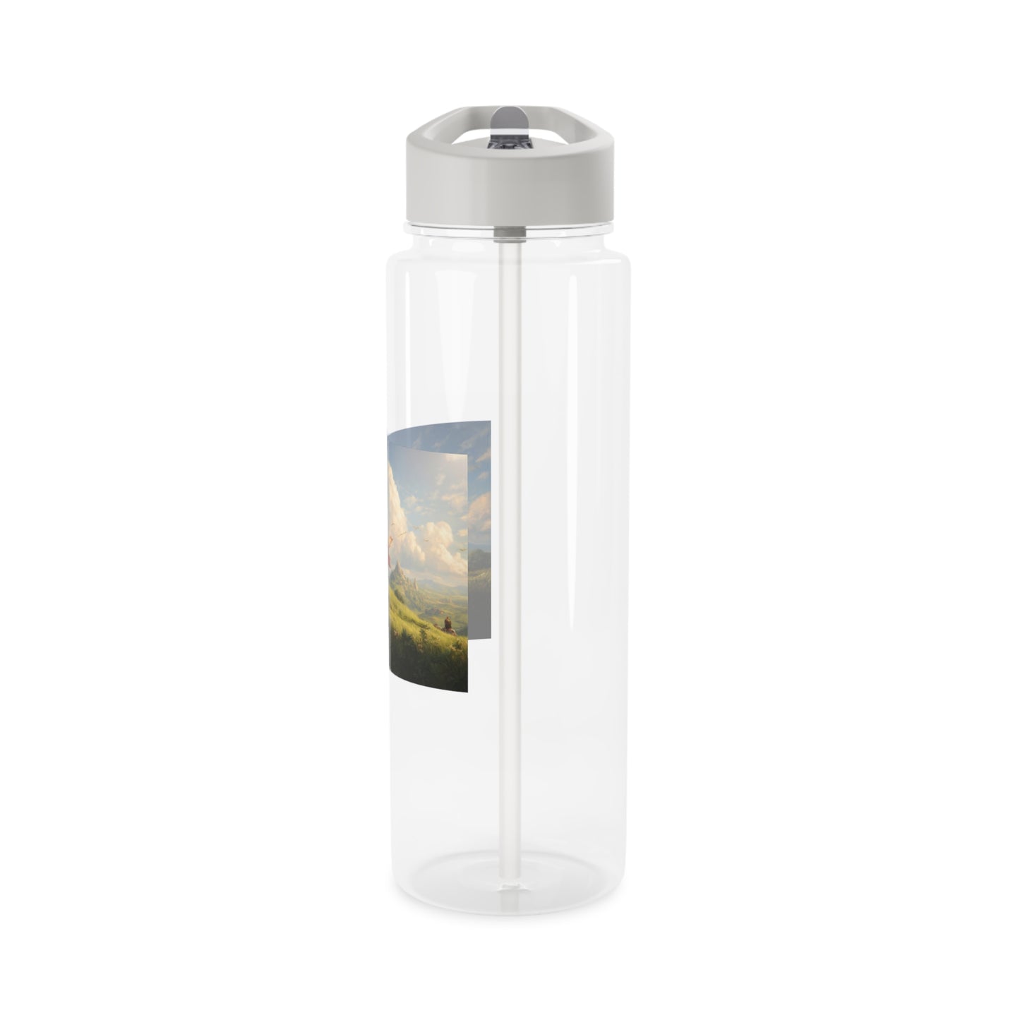 Feathered Mountain Guide Tritan Water Bottle – White Plume Horizon Companion