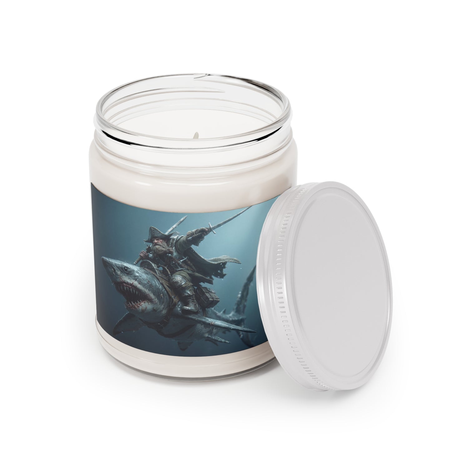 Shark Rider Pirate Candle – Deep Blue Abyss Voyage