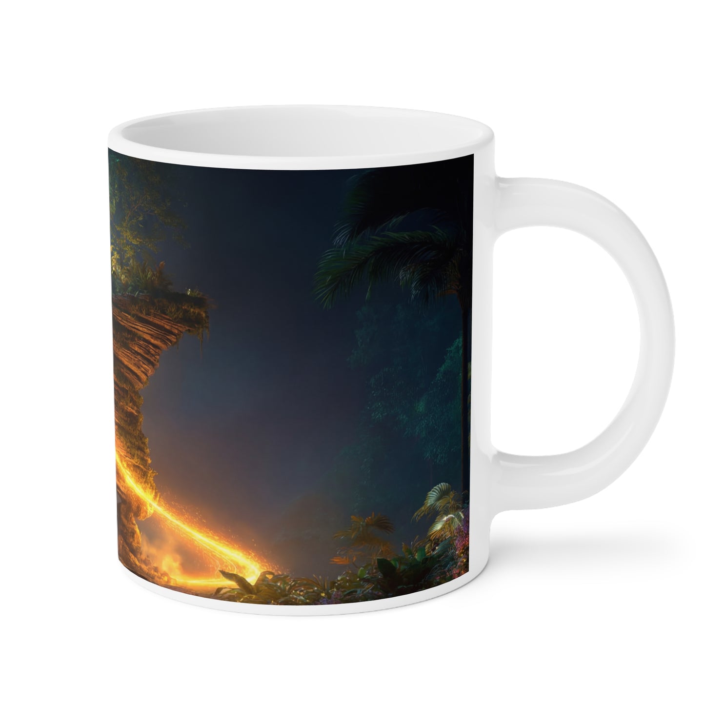 Luminous Floating Island Ceramic Mugs (11oz\15oz\20oz) – Celestial Vortex Dreamscape