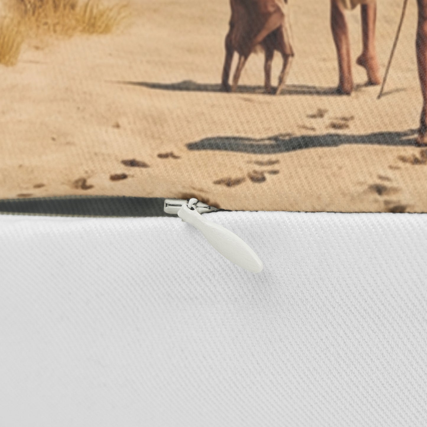 Desert Citadel Lumbar Pillow – Sun-Drenched Ruins of the Forgotten Gate