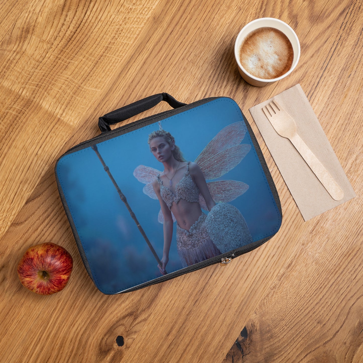 Sapphire Sentinel Lunch Bag – Guardian Fairy in Twilight Mist