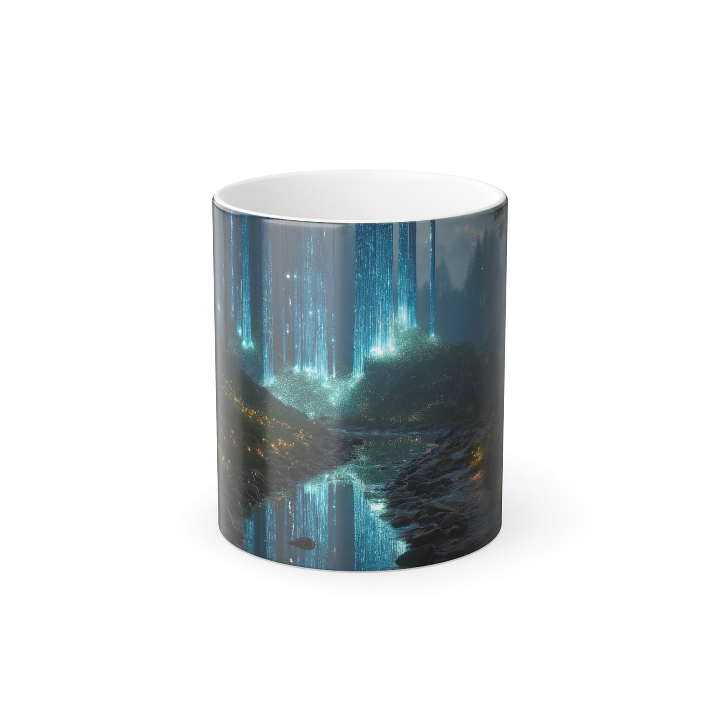 Crystal Rainforest Stream Mug – Bioluminescent Canopy Coffee Cup