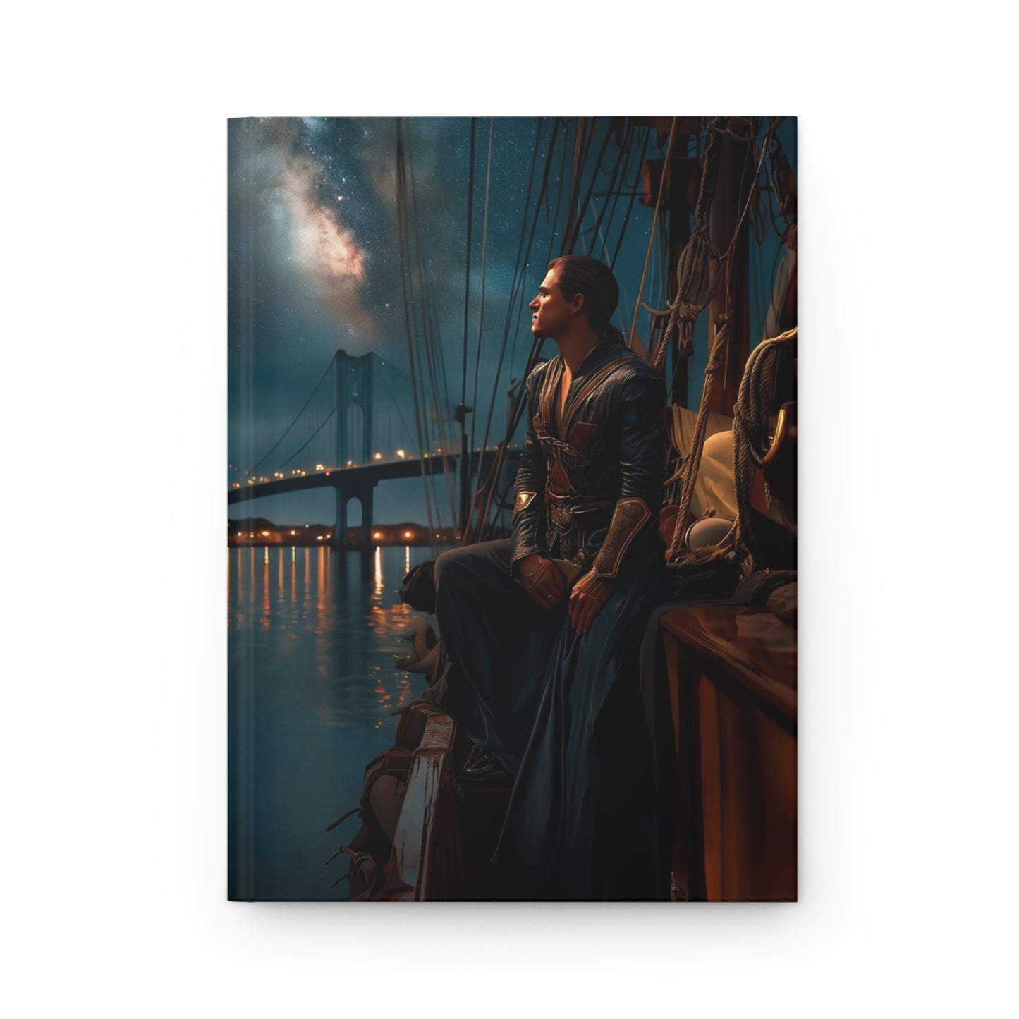 Starlit Sailor Hardcover Journal Matte – Voyage Beneath the Milky Way