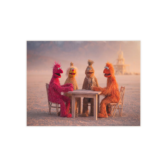 Desert Diner Muppet Ceramic Photo Tile – Sunset Gathering in the Dust