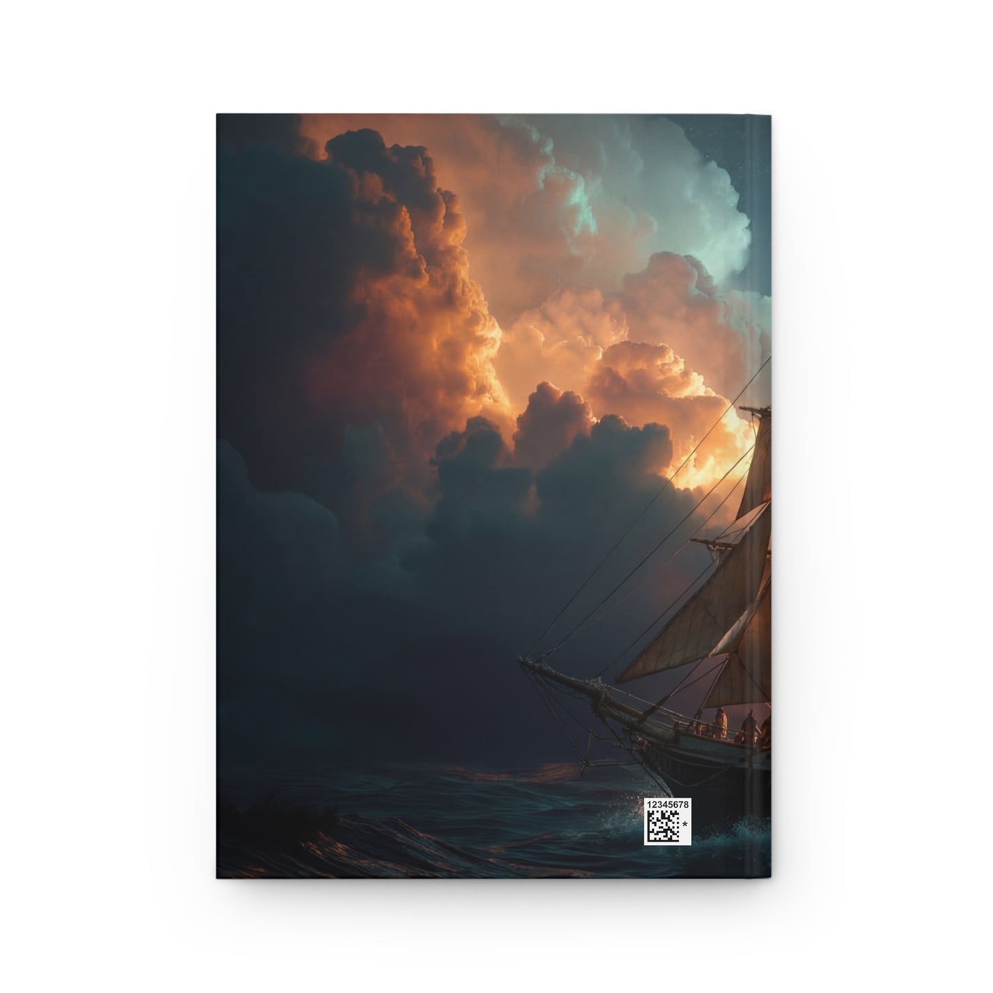 Starlit Galleon Hardcover Journal Matte – Voyage Through Crimson Skies