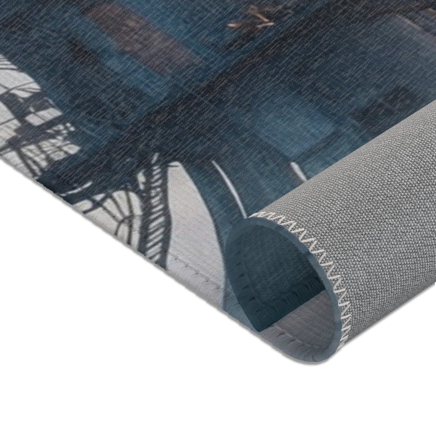 Skyward Spire Area Rugs – Dawn’s Industrial Cathedral