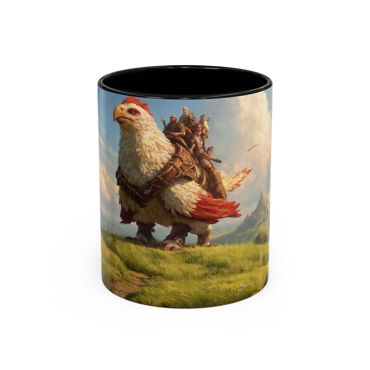 Great Aerie Pathfinder Mug – Dawn’s Flight Over Verdant Hills
