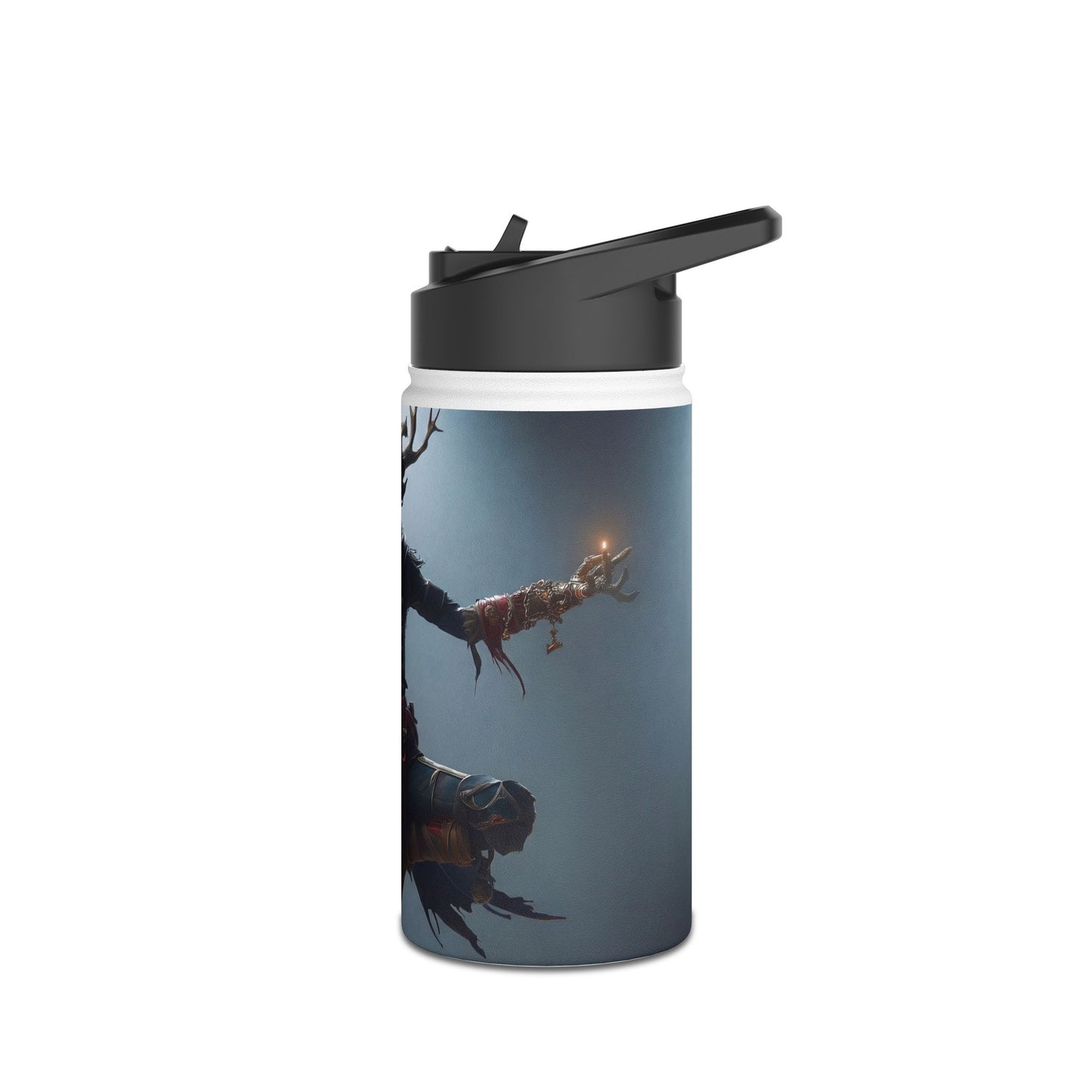 Celestial Stag Sentinel Stainless Steel Water Bottle, Standard Lid – Floating Guardian in Twilight
