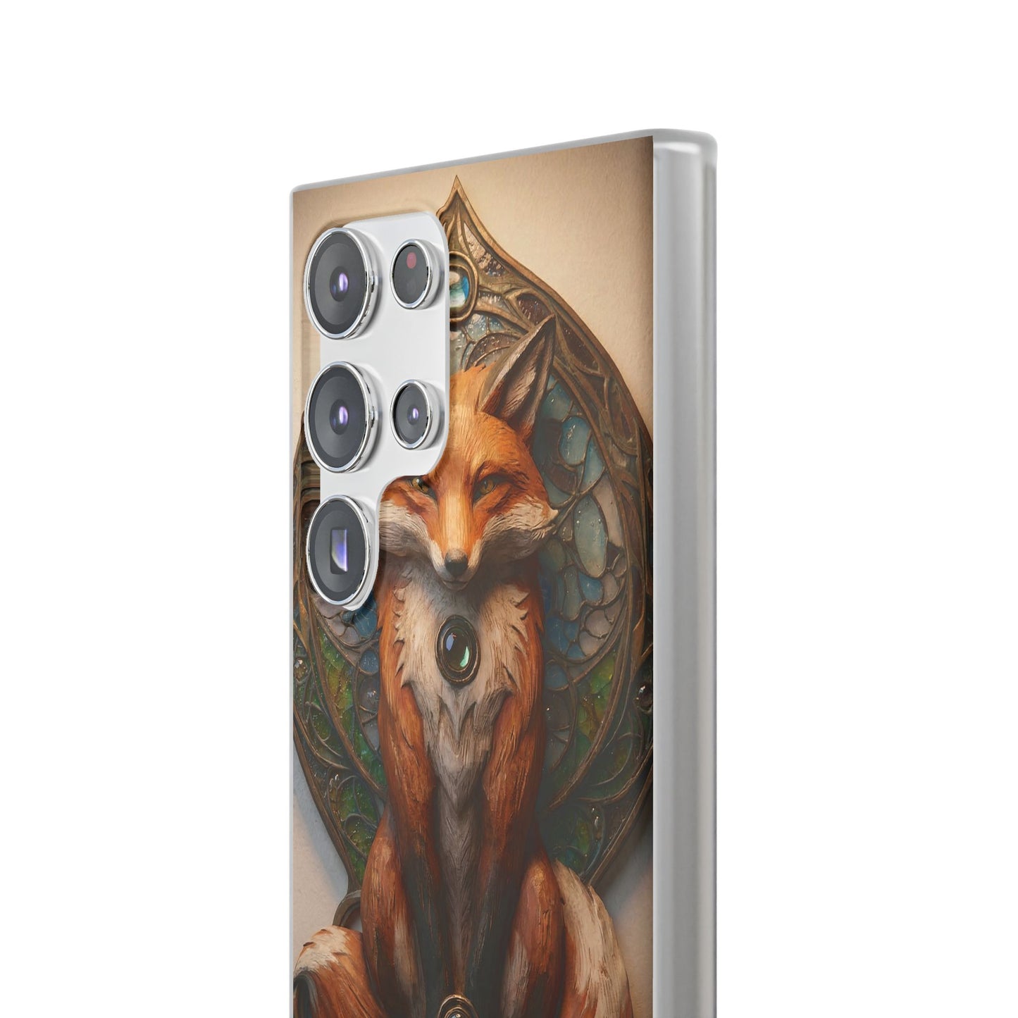 Fox Sentinel Flexi Cases – Amber Glow Through Stained Glass