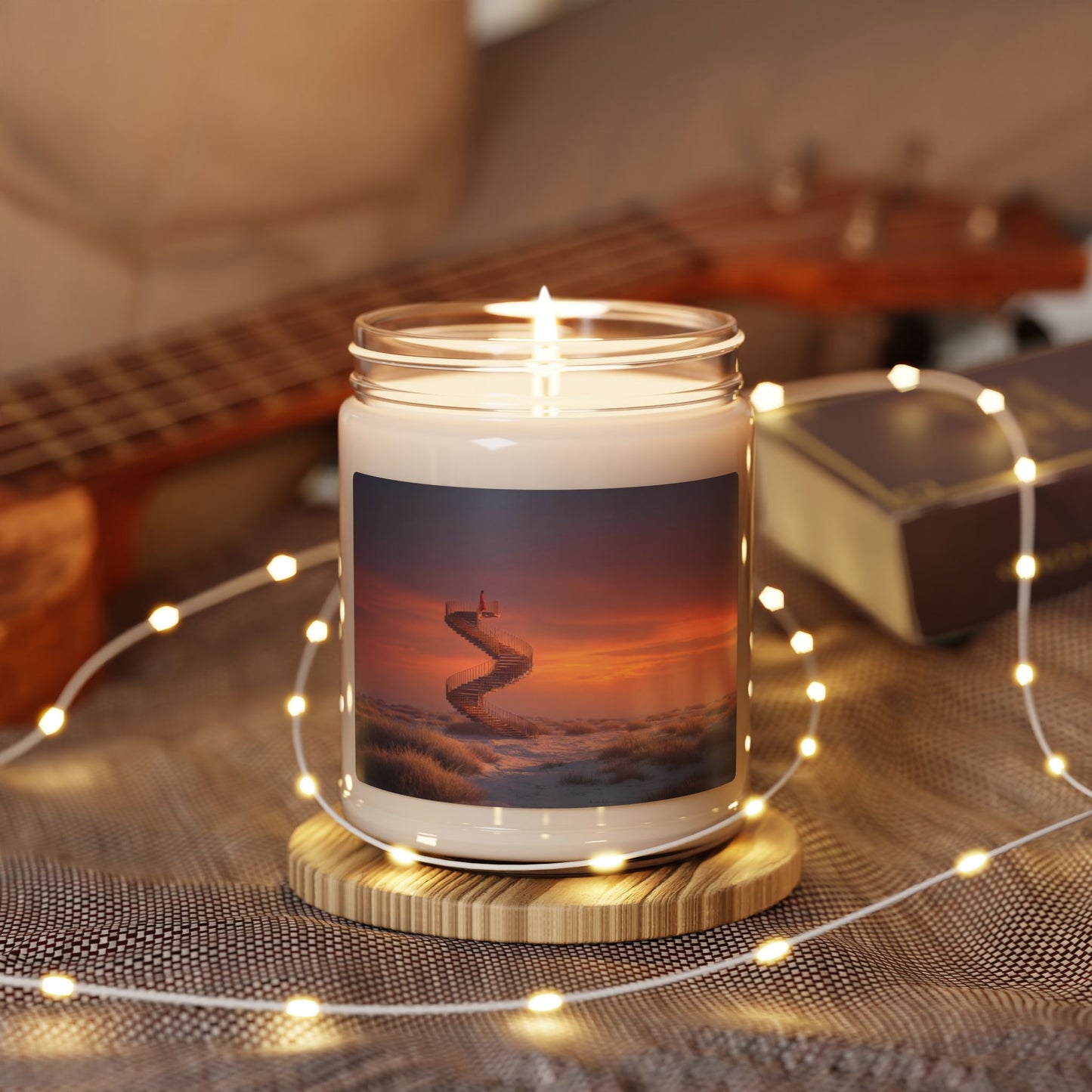 Spiral Stairway Sunset Scented Soy Candle, 9oz – Standing at the Edge of Twilight