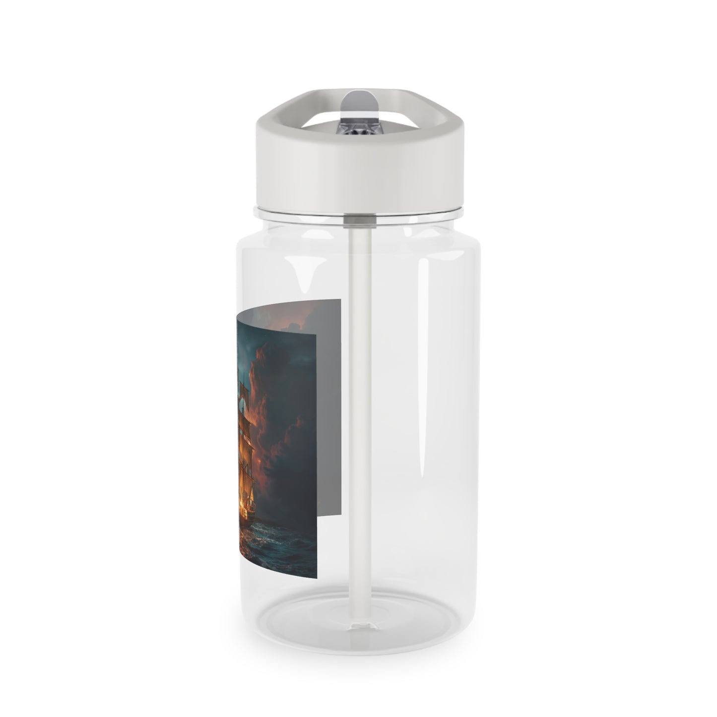 Stormlit Galleon Tritan Water Bottle – Golden Dawn at Sea