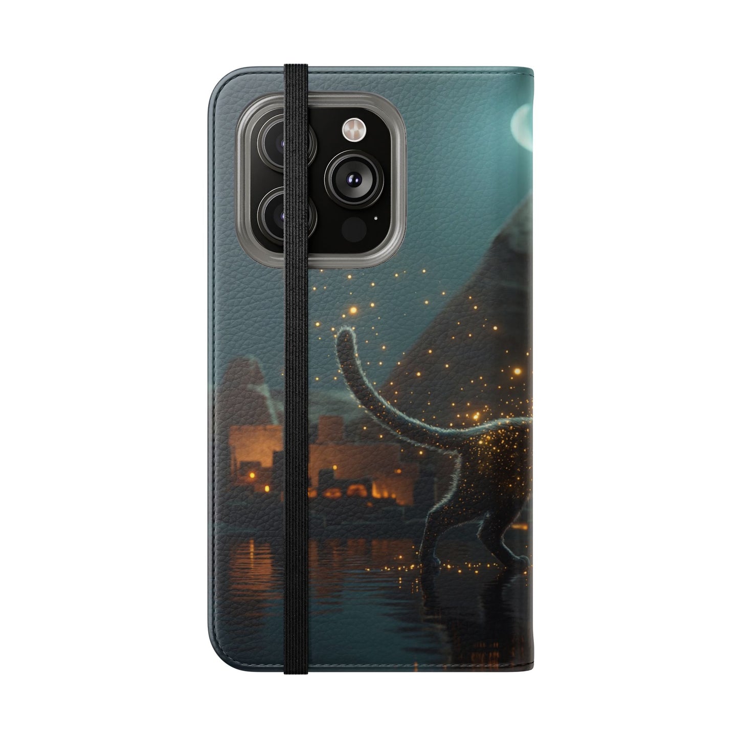 Celestial Vortex Flip Cases – Indigo Cloud Dreamscape