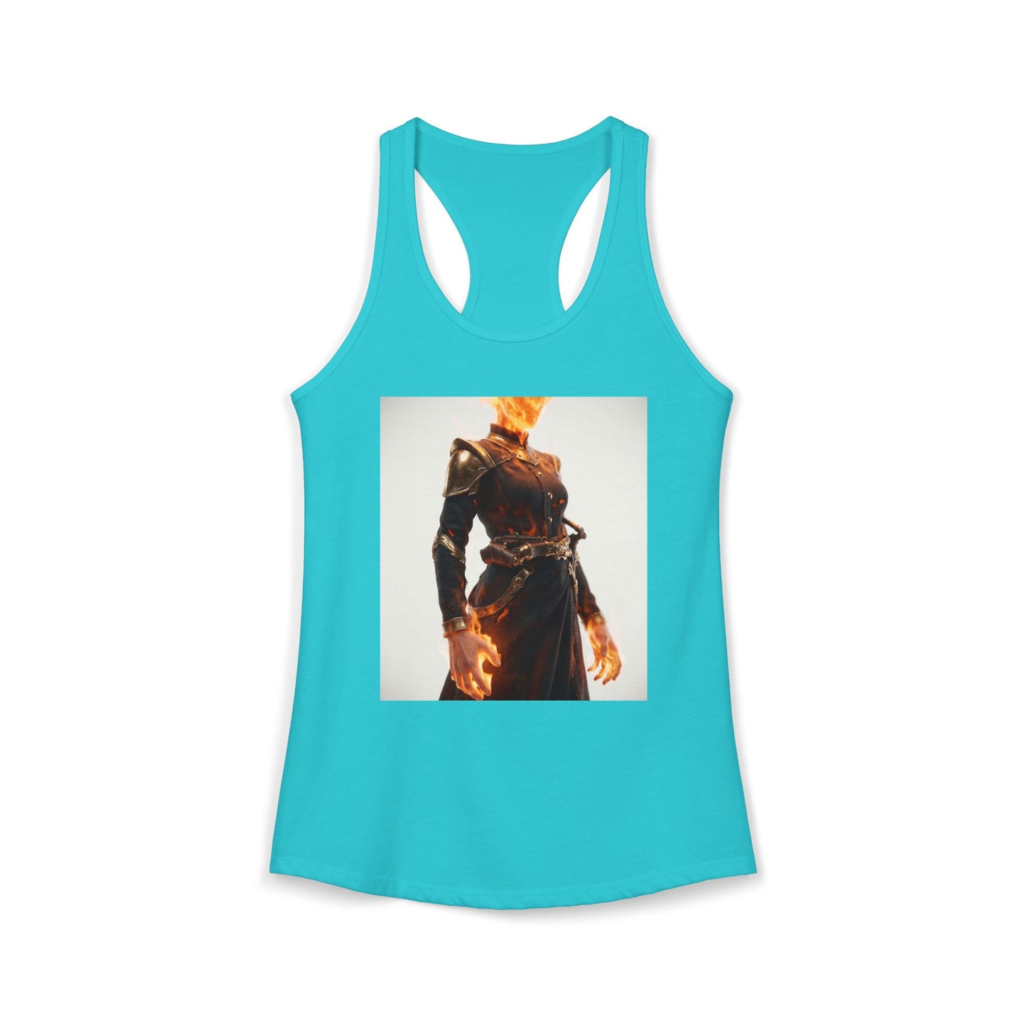 Ashen Firehead Sentinel Tank – Burnt Leather Armored Guardian Artwear