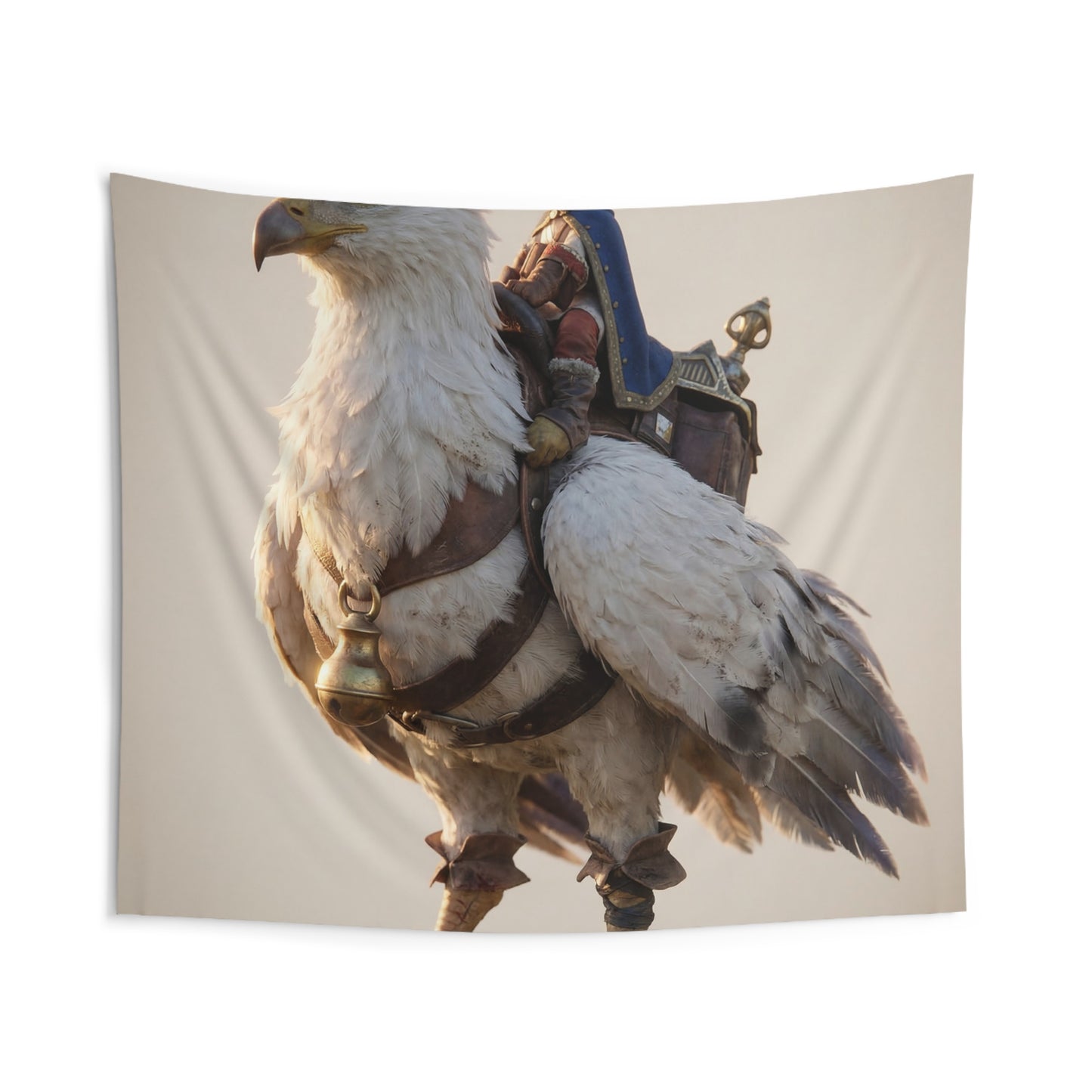 White Eagle Rider Indoor Wall Tapestries – Sunset Skybound Companion