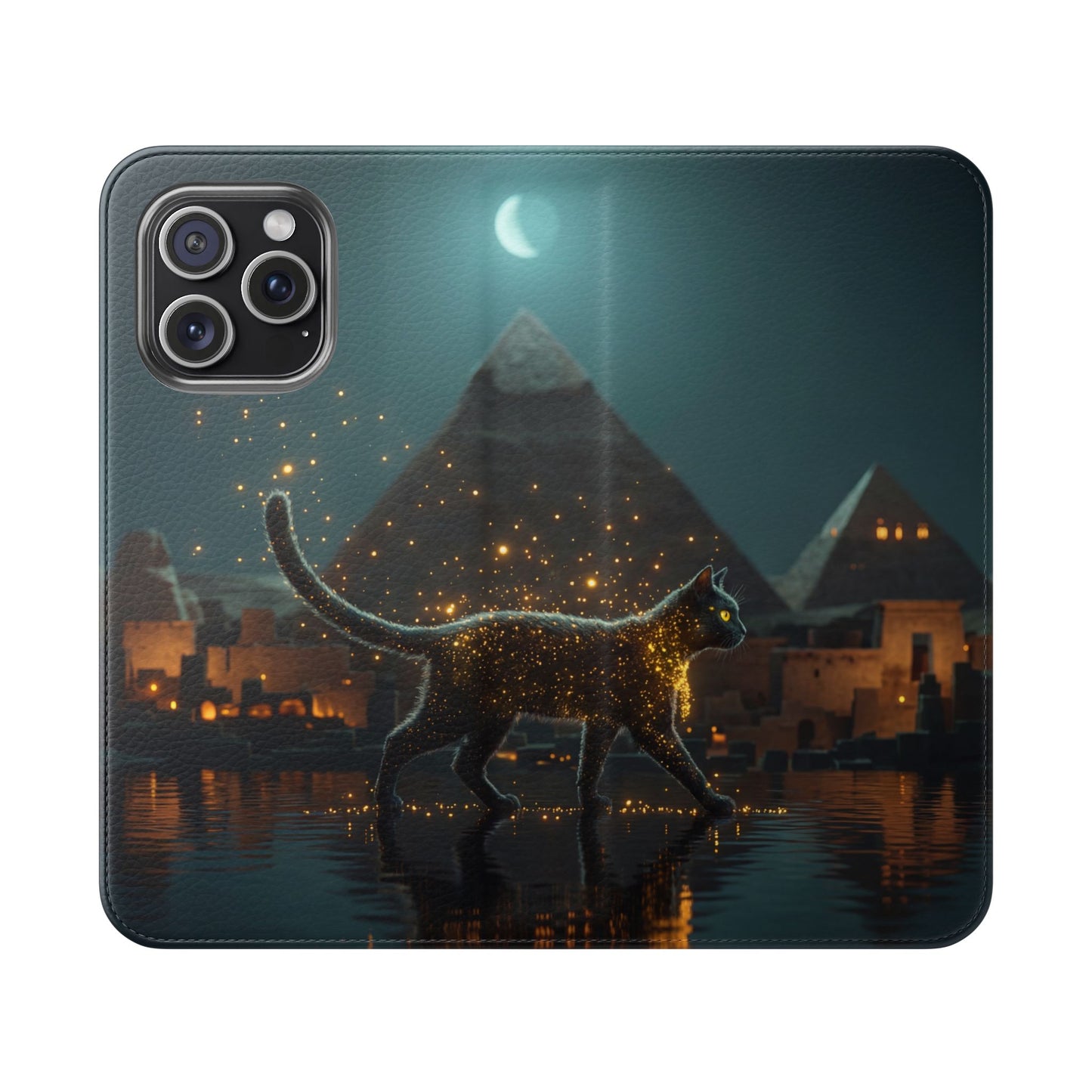 Celestial Vortex Flip Cases – Indigo Cloud Dreamscape