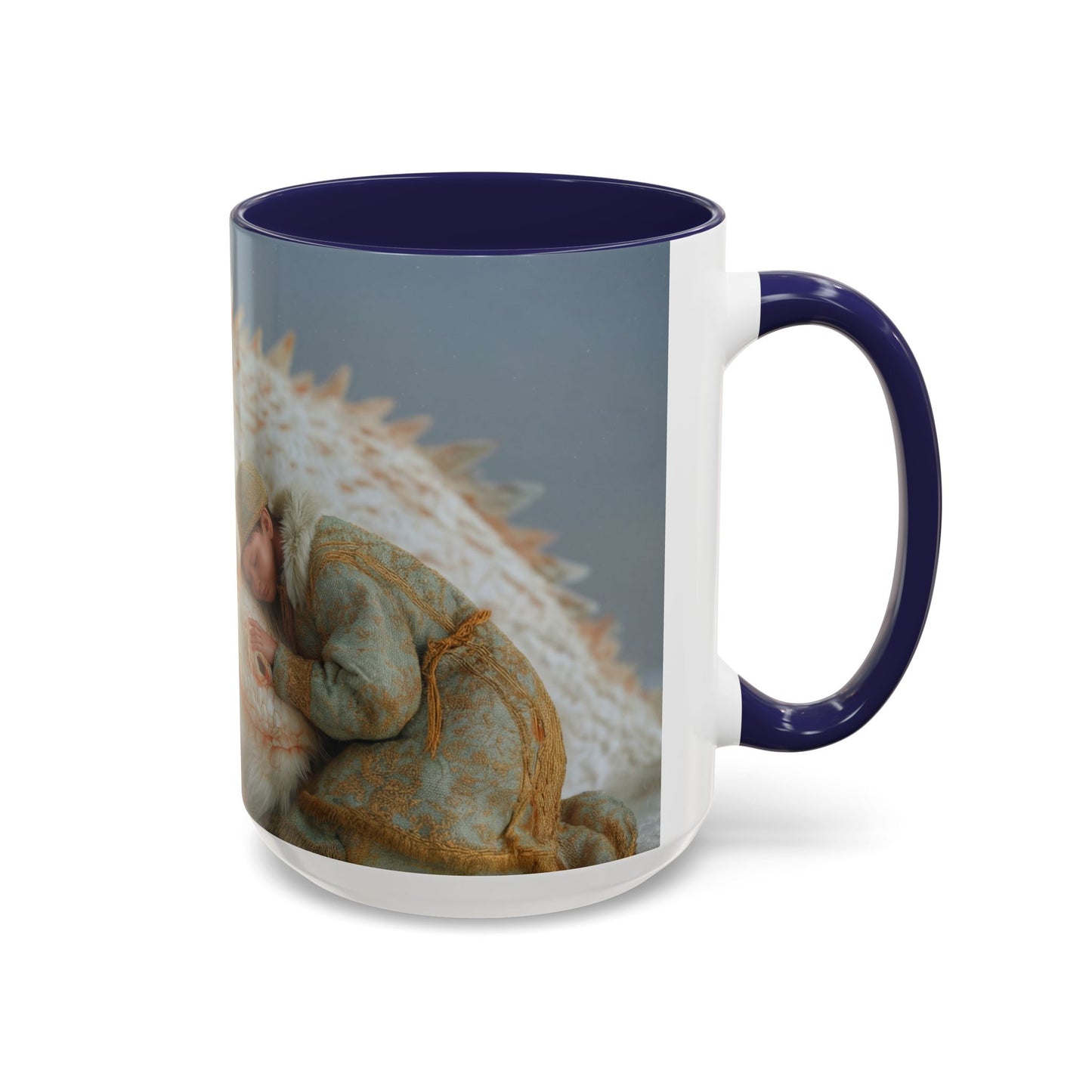 Sleeping Dragon Accent Coffee Mug (11, 15oz) – Frosty Snowdrift Lullaby