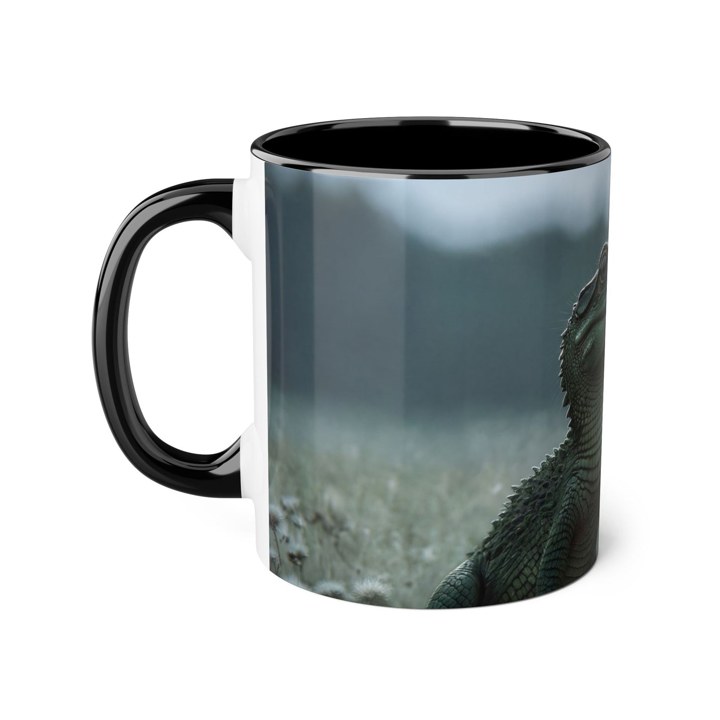 Gentle Croc Watching Butterfly – Quiet Meadow Accent Mugs, 11oz