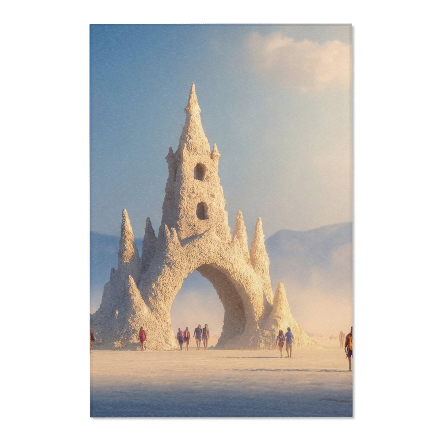 Desert Castle Area Rugs – Sunlit Sandscape Gateway