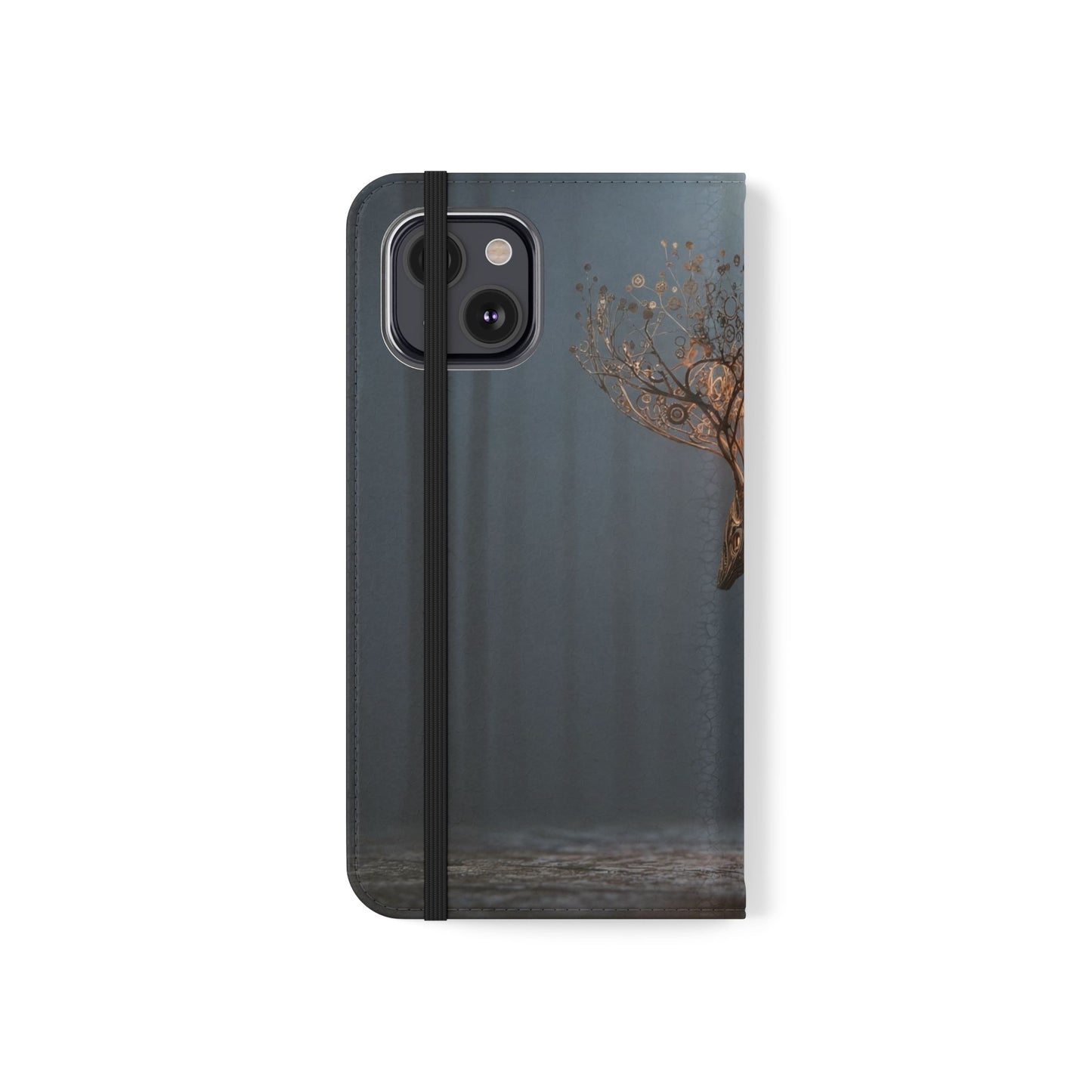 Mechanical Deer Flip Cases – Gears and Twilight Forest Guardian