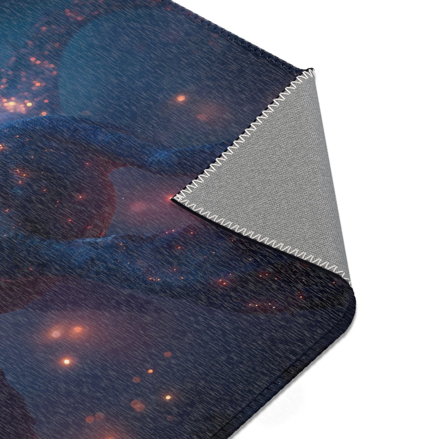 Celestial Plesiosaur Area Rug – Glowing Twilight Leviathan