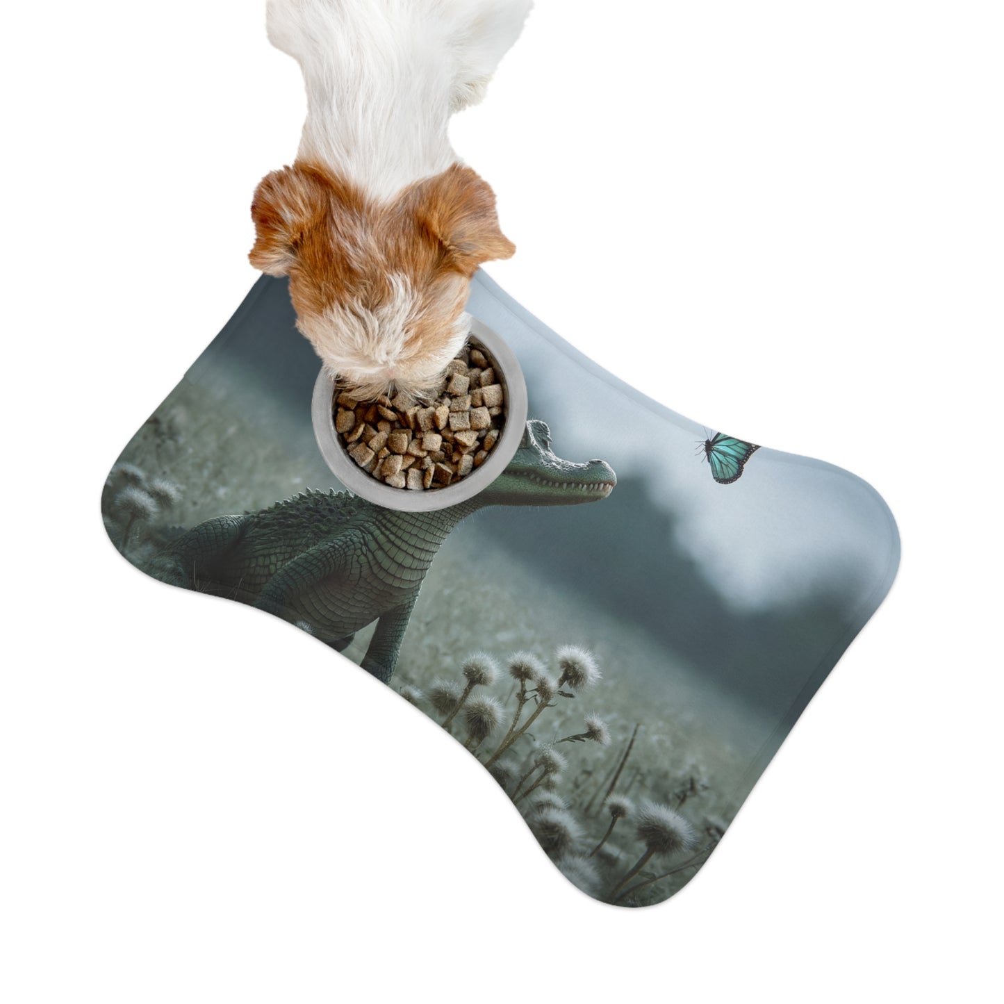 Gentle Croc & Butterfly Feeding Mats – Mossy Meadow Guardian Scene
