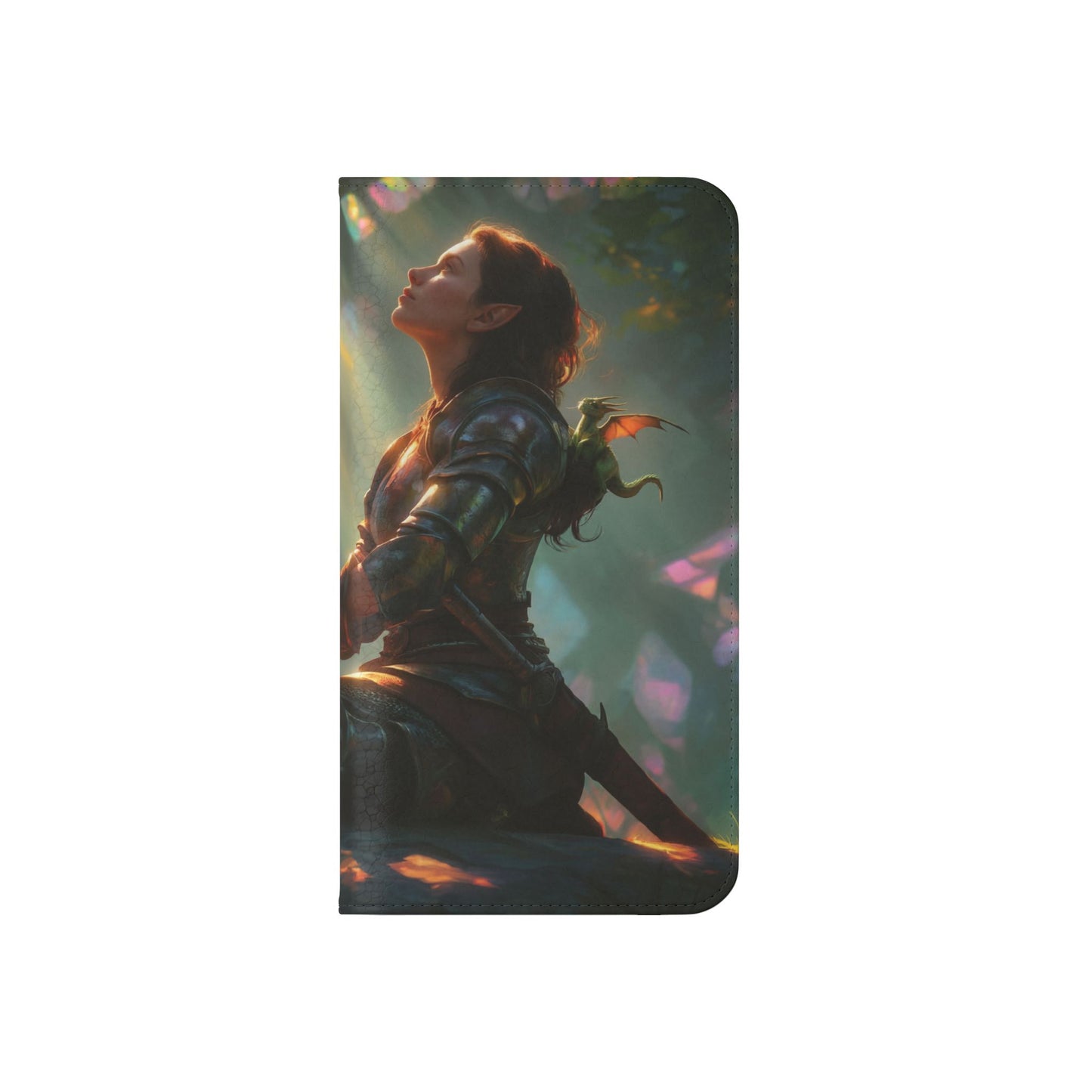 Crystal Grove Sentinel Flip Cases – Iridescent Forest Dawn Guardian