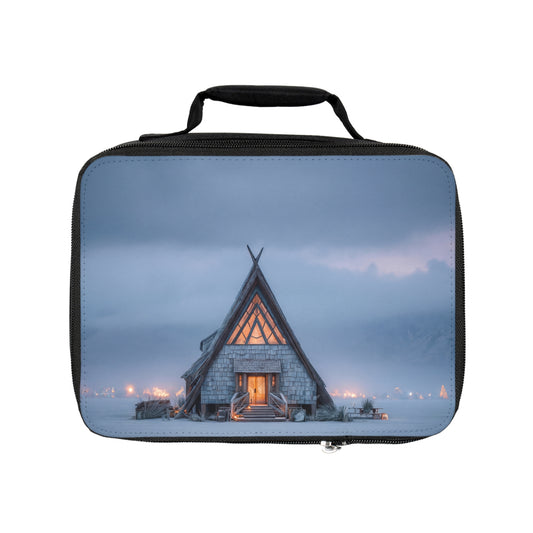 Arctic Chapel Lunch Bag – Warm Light in a Frozen World